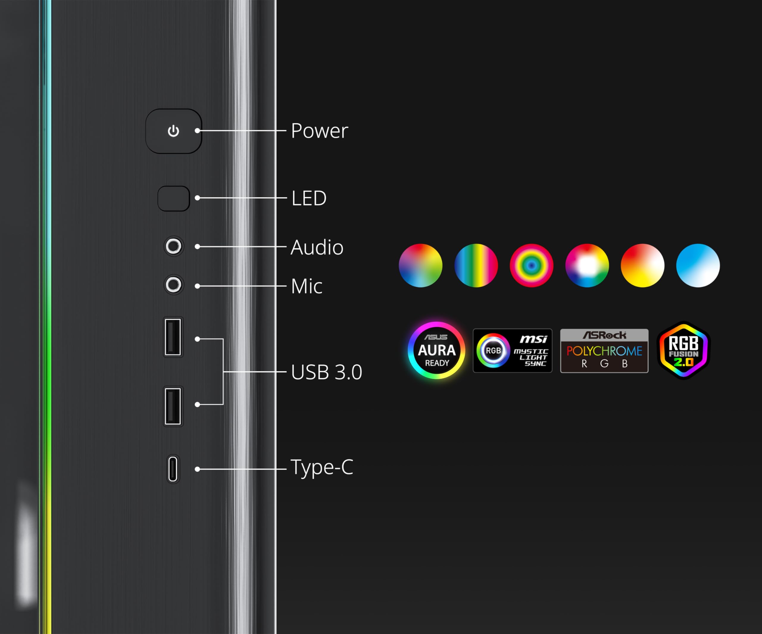 Montech, King 95 Dual Chamber Atx Mid Tower Pc Gaming Case, High Airflow, Toolless Panels, Sturdy Curved Tempered Glass Front An