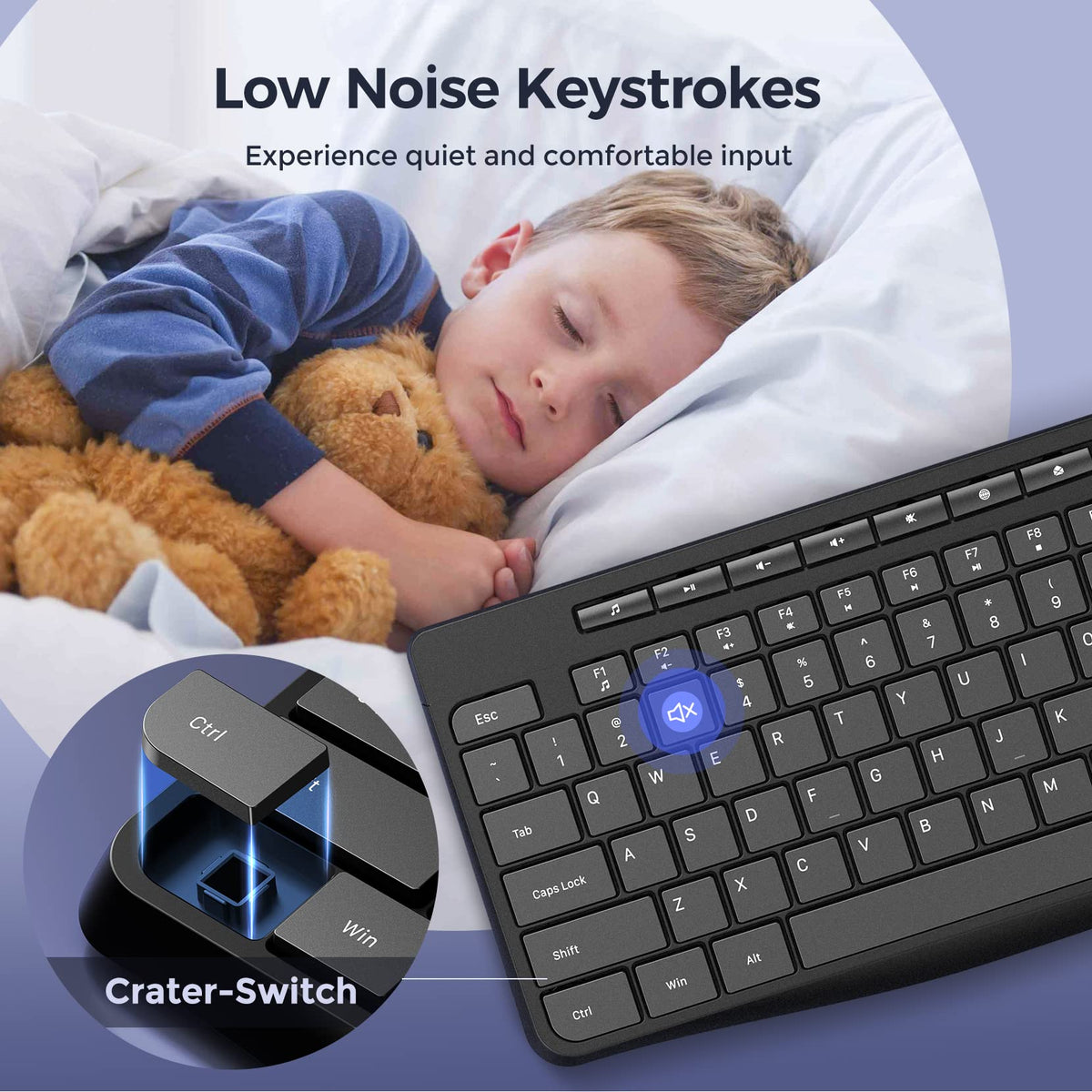 Wired Keyboard,Quiet Keyboard,Multimedia Usb Computer Keyboard,Silent ...