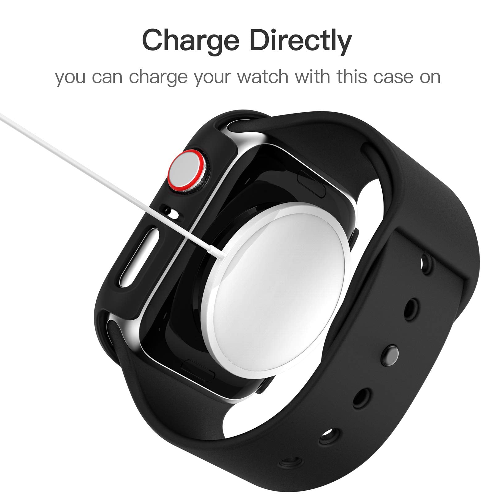 12 Pack Case Compatible For Apple Watch 44Mm Se (2Nd Gen) Series 6 5 4 Se Tempered Glass Screen Protector, Haojavo Full Hard Pc