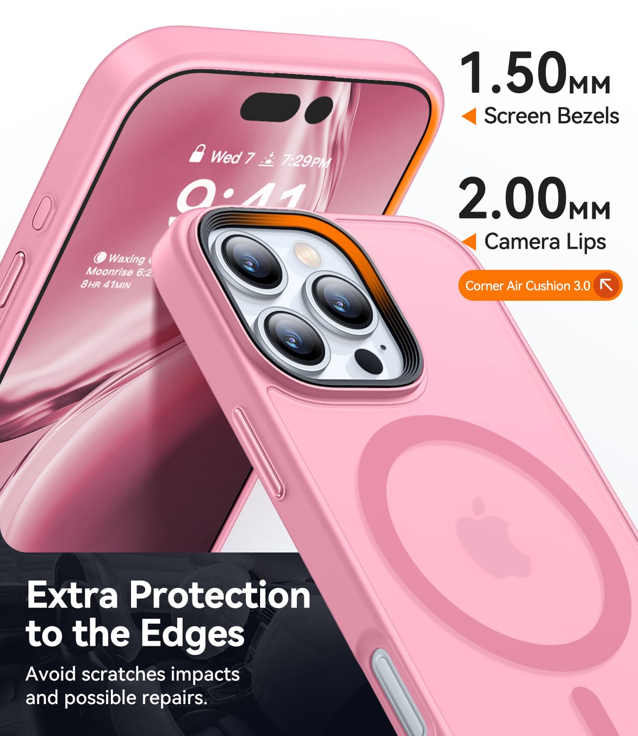 Canshn Magnetic Compatible With Iphone 16 Pro Max Case [Compatible With Magsafe] [Translucent Matte] Slim Thin Shockproof Protec