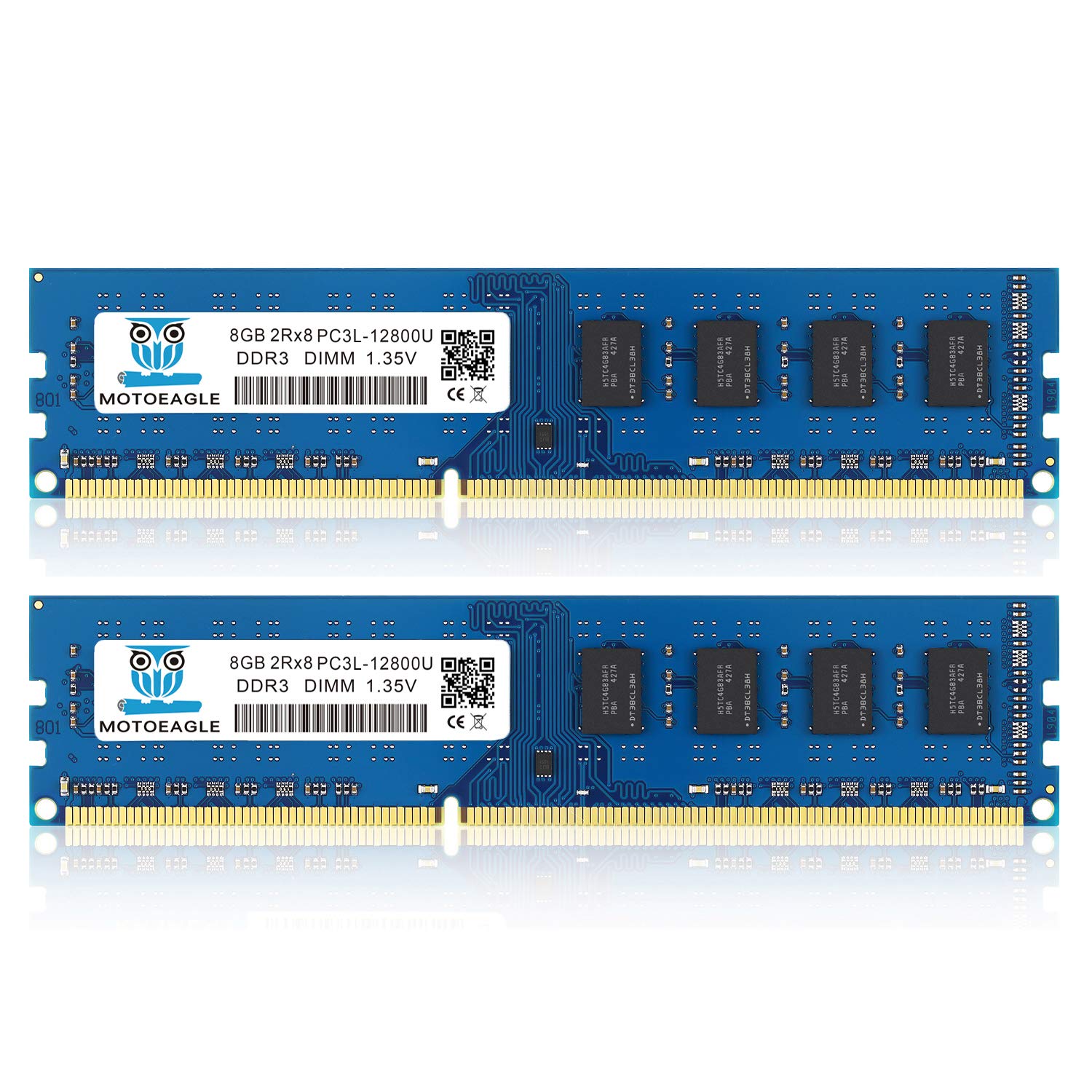 Motoeagle 16Gb (2X8Gb) Pc3L 12800U Ddr3L 1600 Udimm Ram 2Rx8 Dimm Ddr3 8Gb 1600Mhz Pc3 12800 Sdram 240 Pin 1.35V Cl11 Non Ecc De