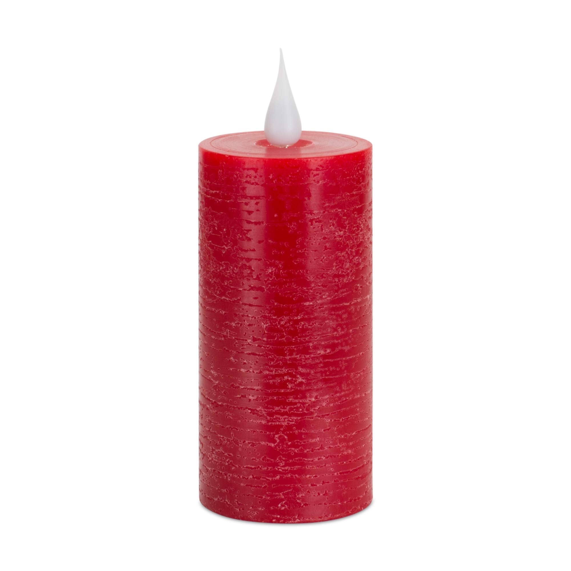 Melrose Wax, Plastic LED Candle, 4-inch Height, Wax Flameless Candles, Red Flickering Glow LED Candles, Battery Operated