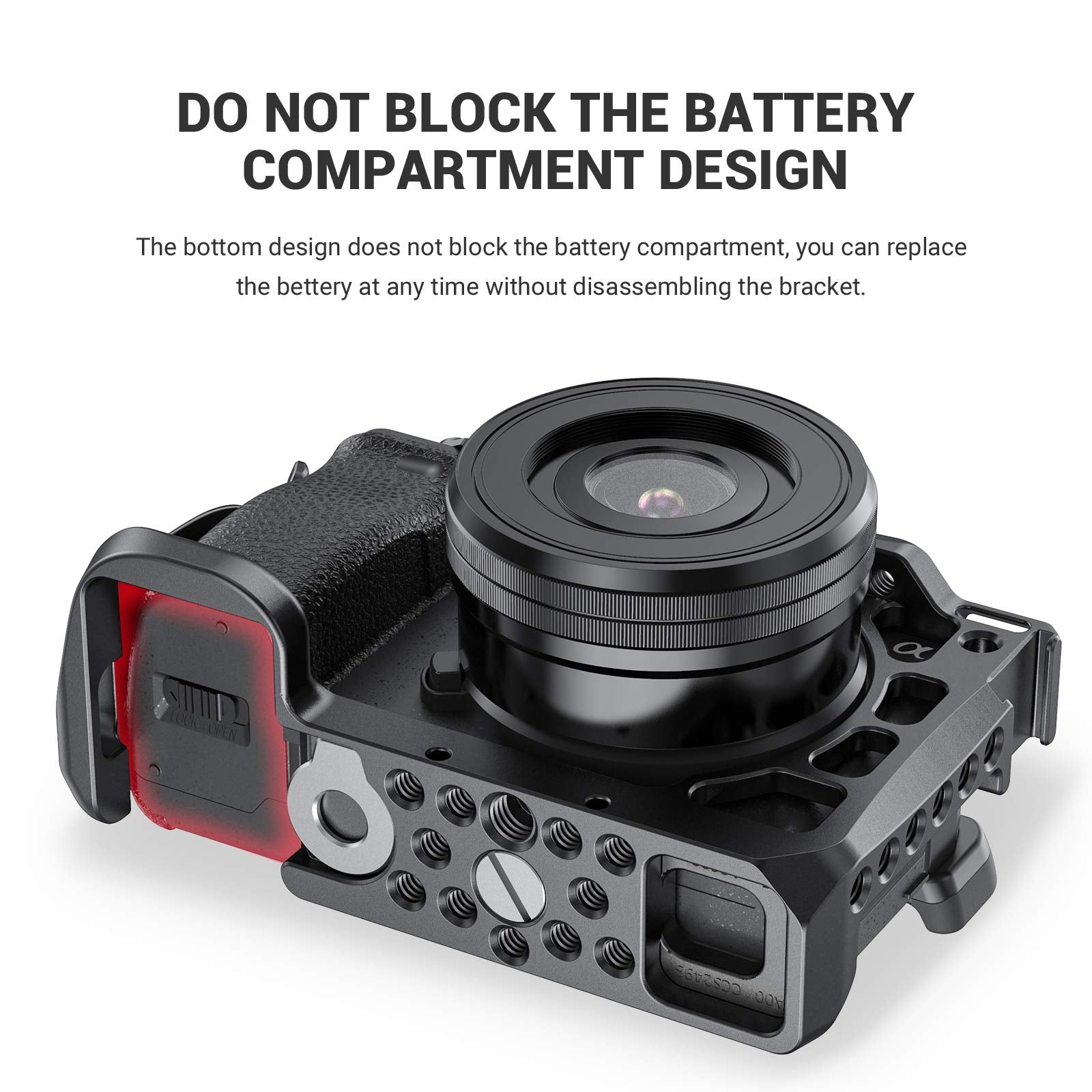 Smallrig Cage For Sony Alpha A6600/Ilce 6600 Mirrorless Camera With Cold Shoe Mounts - Ccs2493