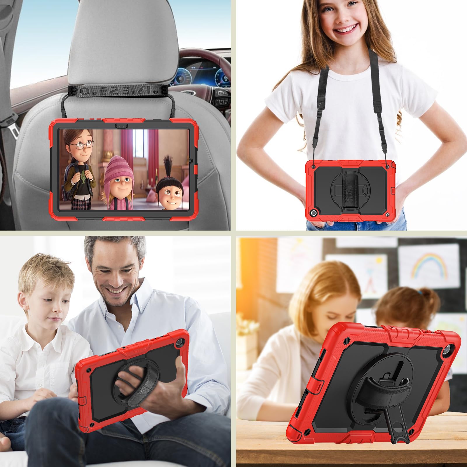 Herize Case For Samsung Galaxy Tab A9+ 11 Inch With Screen Protector | Sm X210/X215/X216 Cover For Kids | Shockproof Rugged Prot