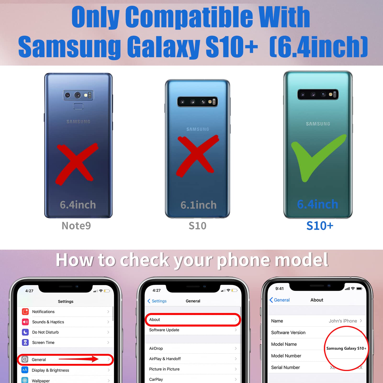 Toycamp For Samsung Galaxy S10 Plus Case, Cute Funny Sun Moon Star Design For Women Girls Boys Teens For Galaxy S10 Plus Cases,