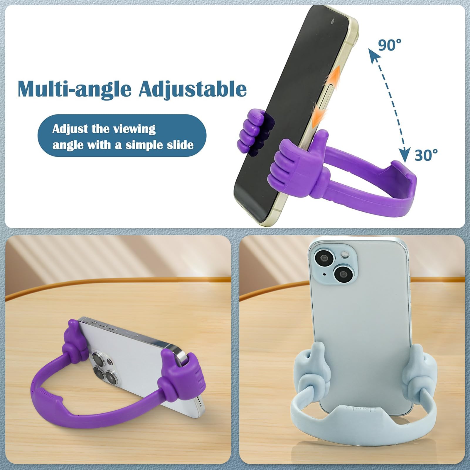 Honsky Thumbs-Up Cell Phone Stands, Tablet Display Stands, Cellphone Holder, Mobile Smartphone Mount Cradle For Desk Desktop  Un