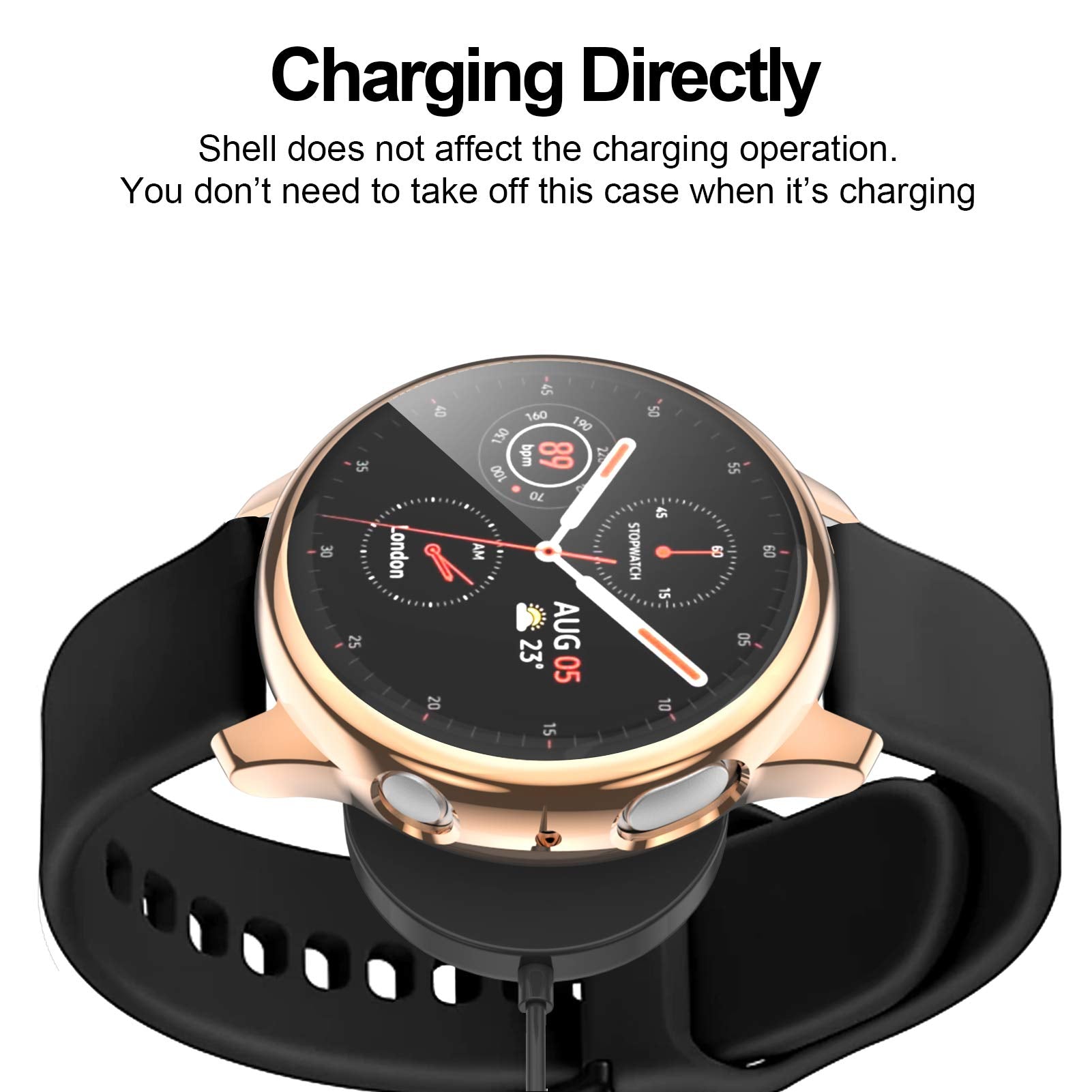 Bharvest [8 Pack] Screen Protector Case Compatible With Samsung Galaxy Watch Active 2 44Mm, Flexible Tpu Plated All Round Scratc