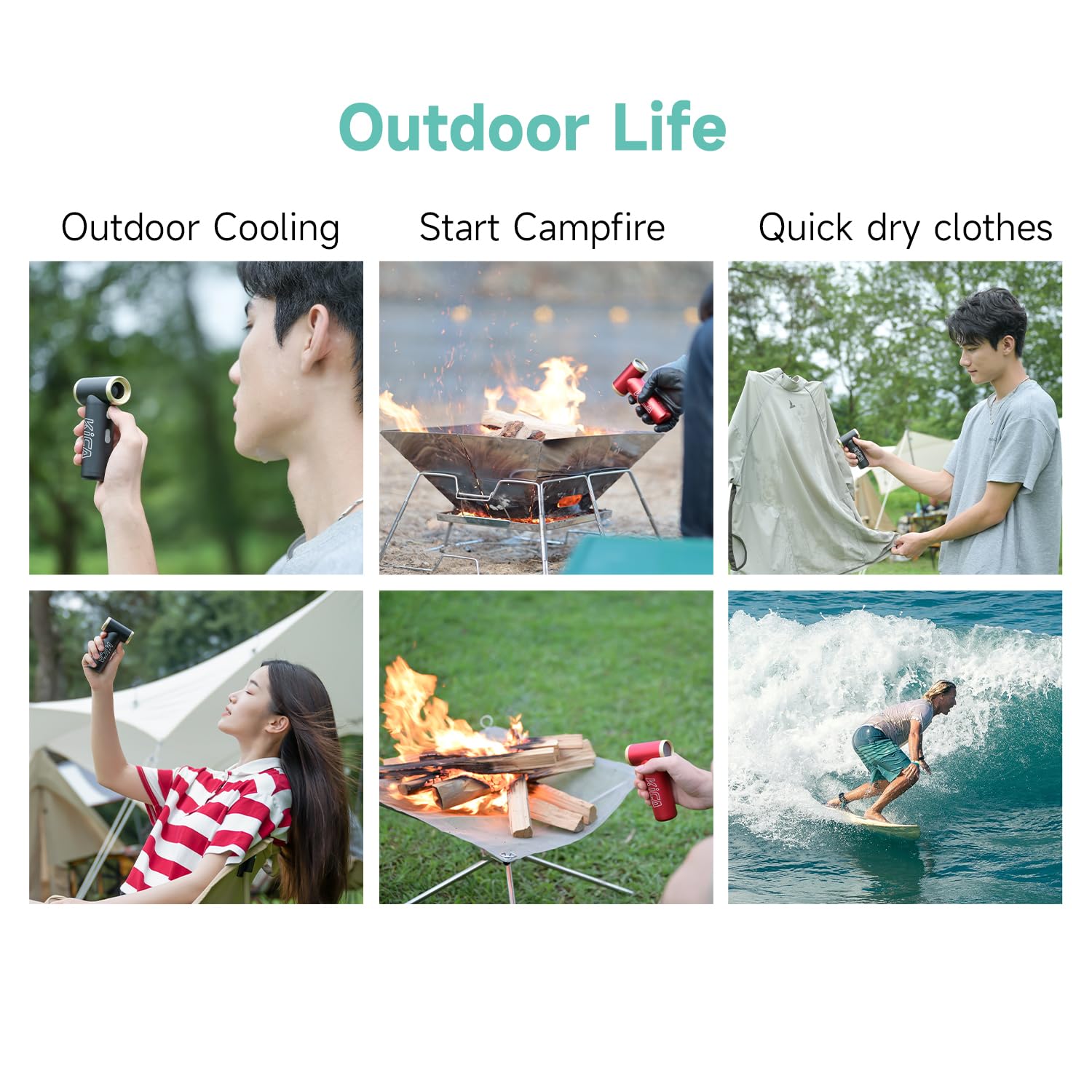 Kica Jetfan 2S Combo Compressed Aircan Substitute,117000Rpm Air Duster Electric Blower For Computerkeyboard Cleaning,Hair Drying