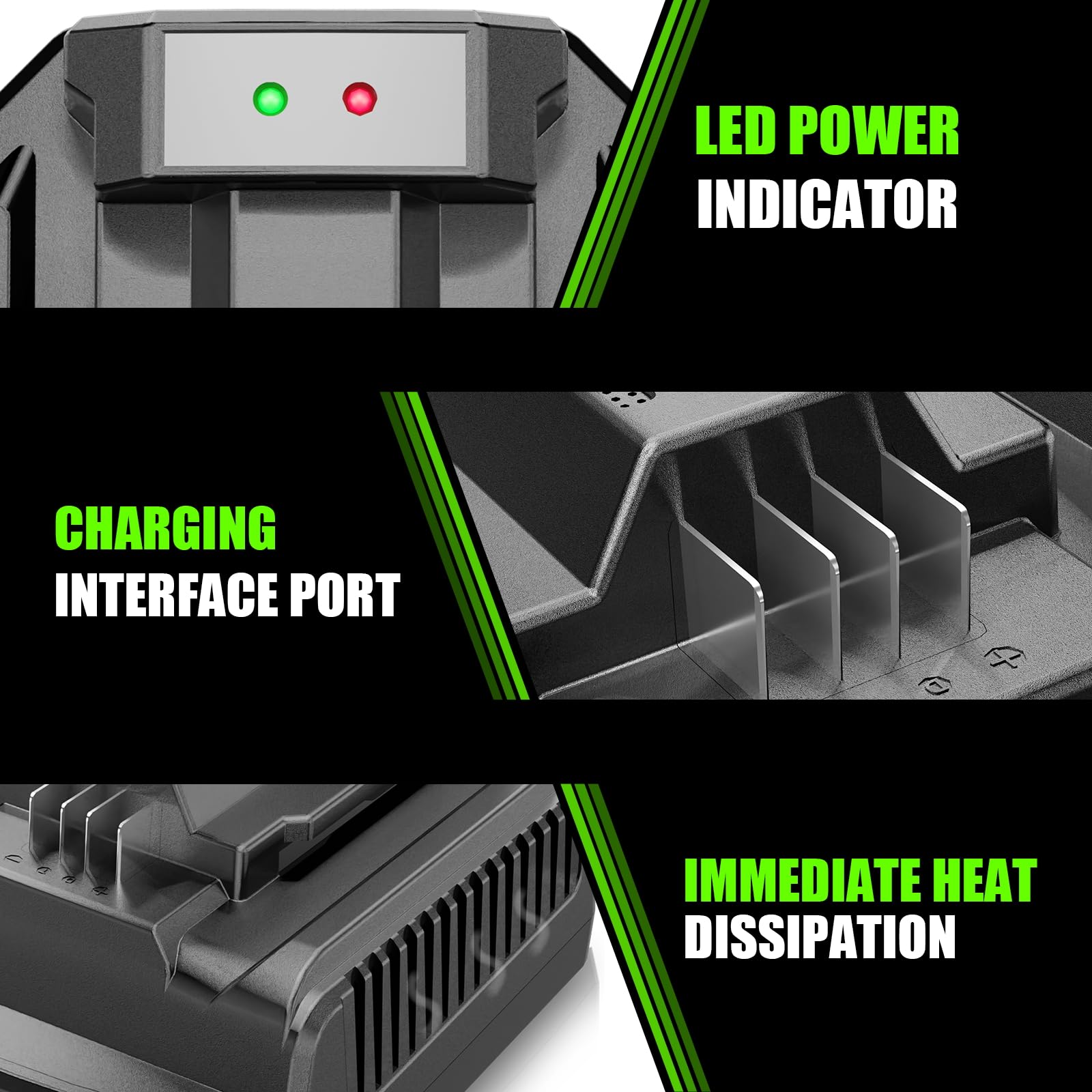 Fast Charging Replacement For Ego 56V Battery Charger Ch2100,Compatible With Ego 56V Batttery Ba2800 Ba4200 Ba1400,For Ego Power