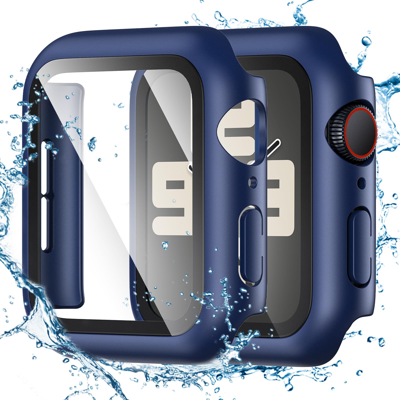 Tensea For Waterproof Apple Watch Screen Protector Case Se2 Series Se 6 5 4 40Mm Accessories, Iwatch Protective Pc Face Cover Bu