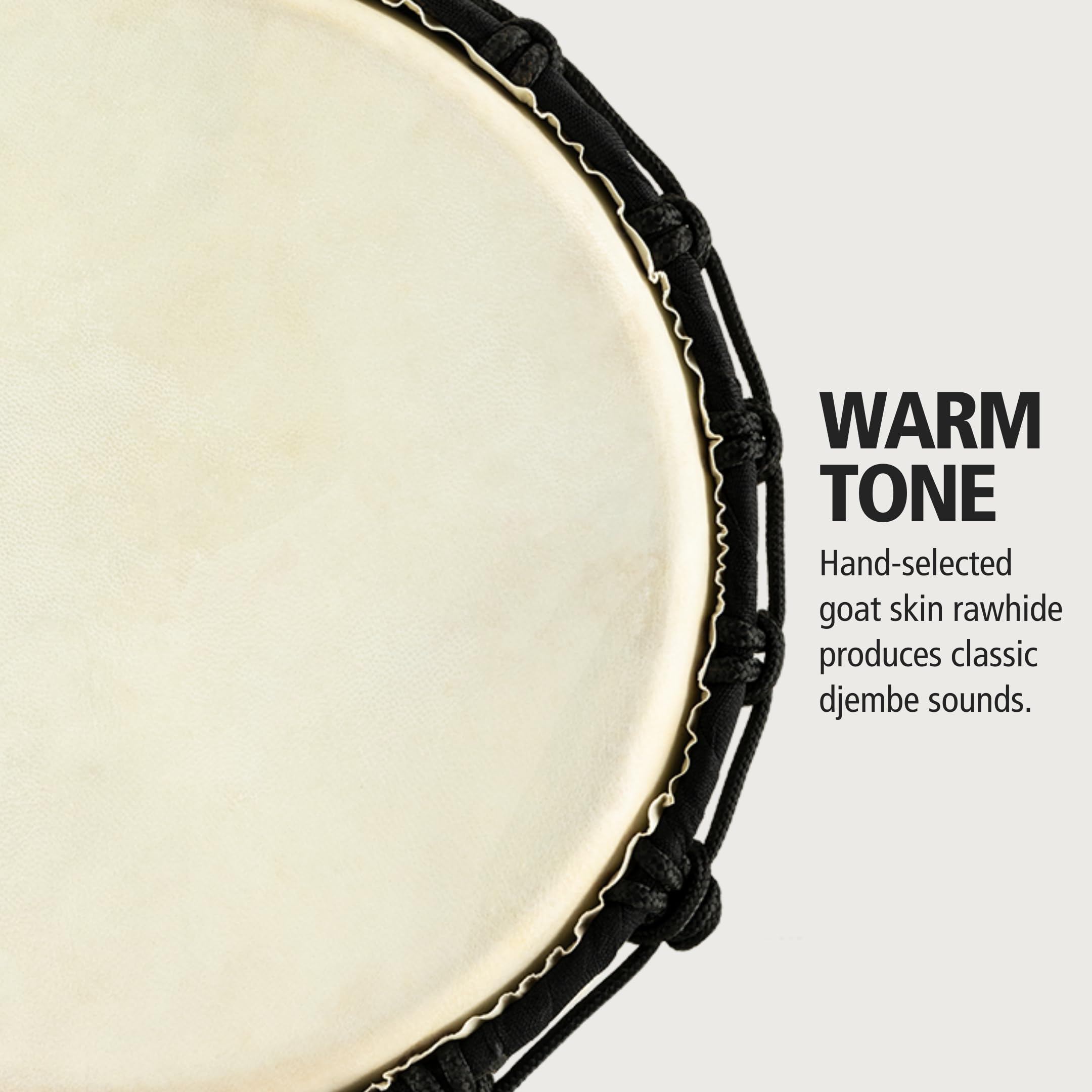 Meinl Percussion Djembe Hand Drum Circle Instrument, Carved Mahogany Headliner Series � Not Made In China � African Mali Weave Ropes, 2 Year Warranty, Congo, Medium (Hdj1 M)