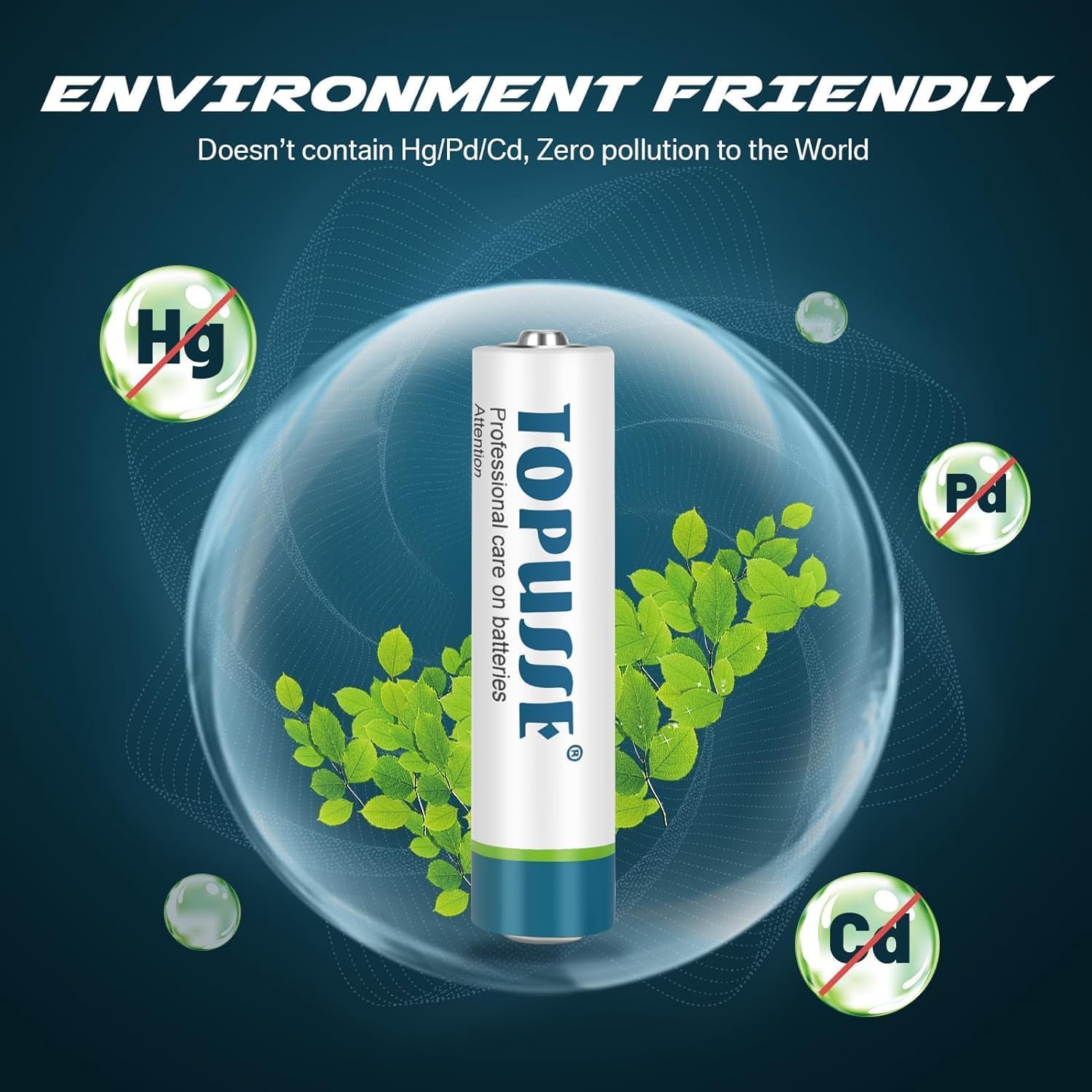 Topusse 60 Pack Aa Batteries, Long Lasting Alkaline 1.5V Leakproof Double A Size Battery,10-Year Shelf Life