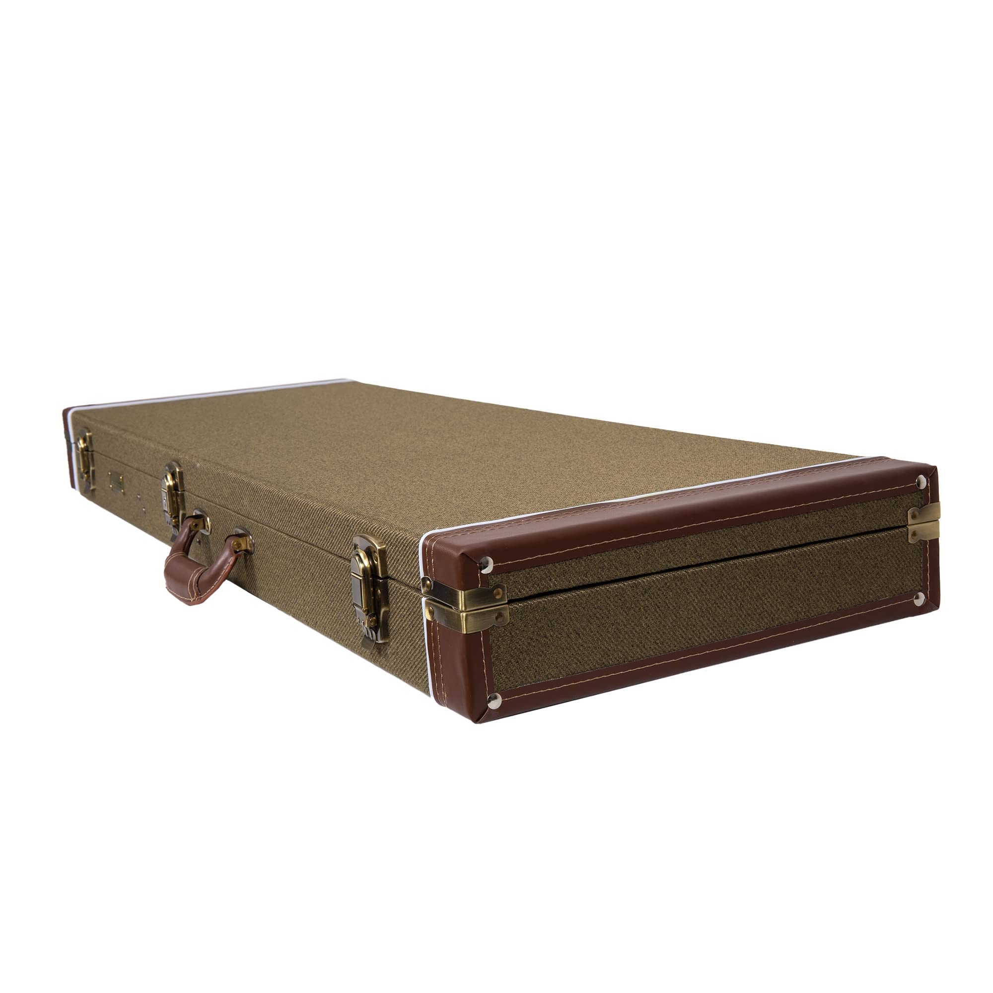 Crossrock Vintage Style Wood Case Fits Fender Telecaster And Stratocaster Electric Guitar Green(Crw700Egn)