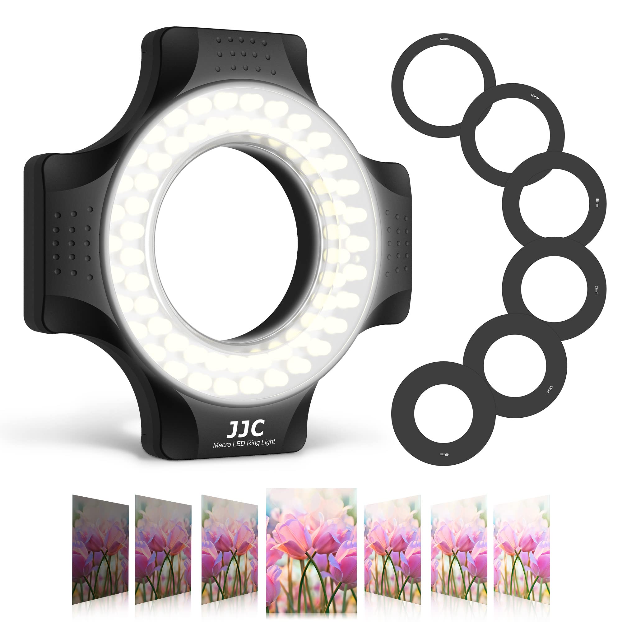 Jjc Macro Ring Light For Dslr Macro Lens Canon Ef 100Mm F2.8L/Rf 100Mm F2.8L/Ef S 60Mm F2.8/Nikon Af Micro 60Mm F2.8D/Af S Dx Mi