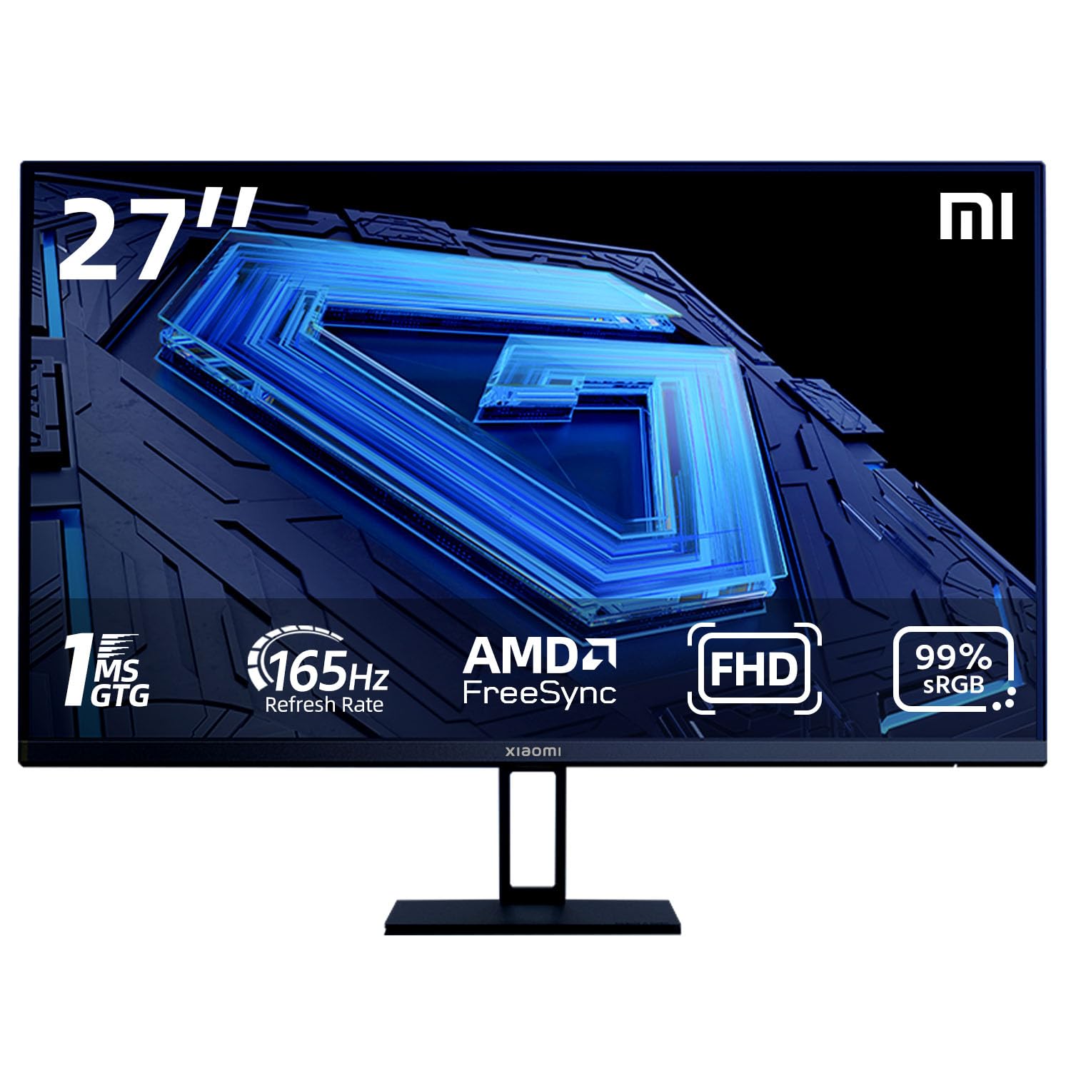 Xiaomi Gaming Monitor 27In 165Hz 1Ms Gtg 1920*1080 Fast Ips Hdr10 Freesync Premium Professional Calibration 99% Srgb 178 Wide An