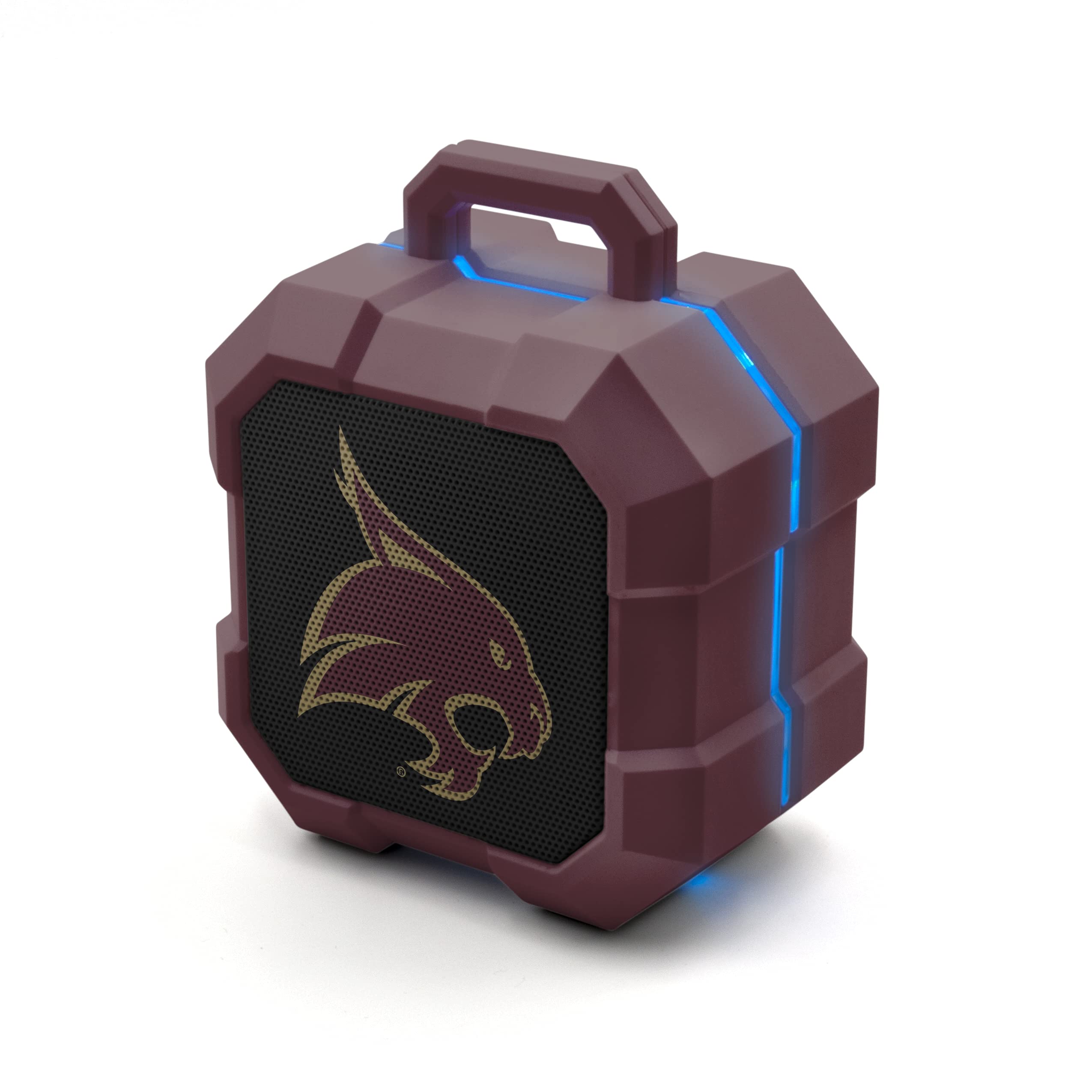 Soar Ncaa Shockbox Led Wireless Bluetooth Speaker, Texas State Bobcats