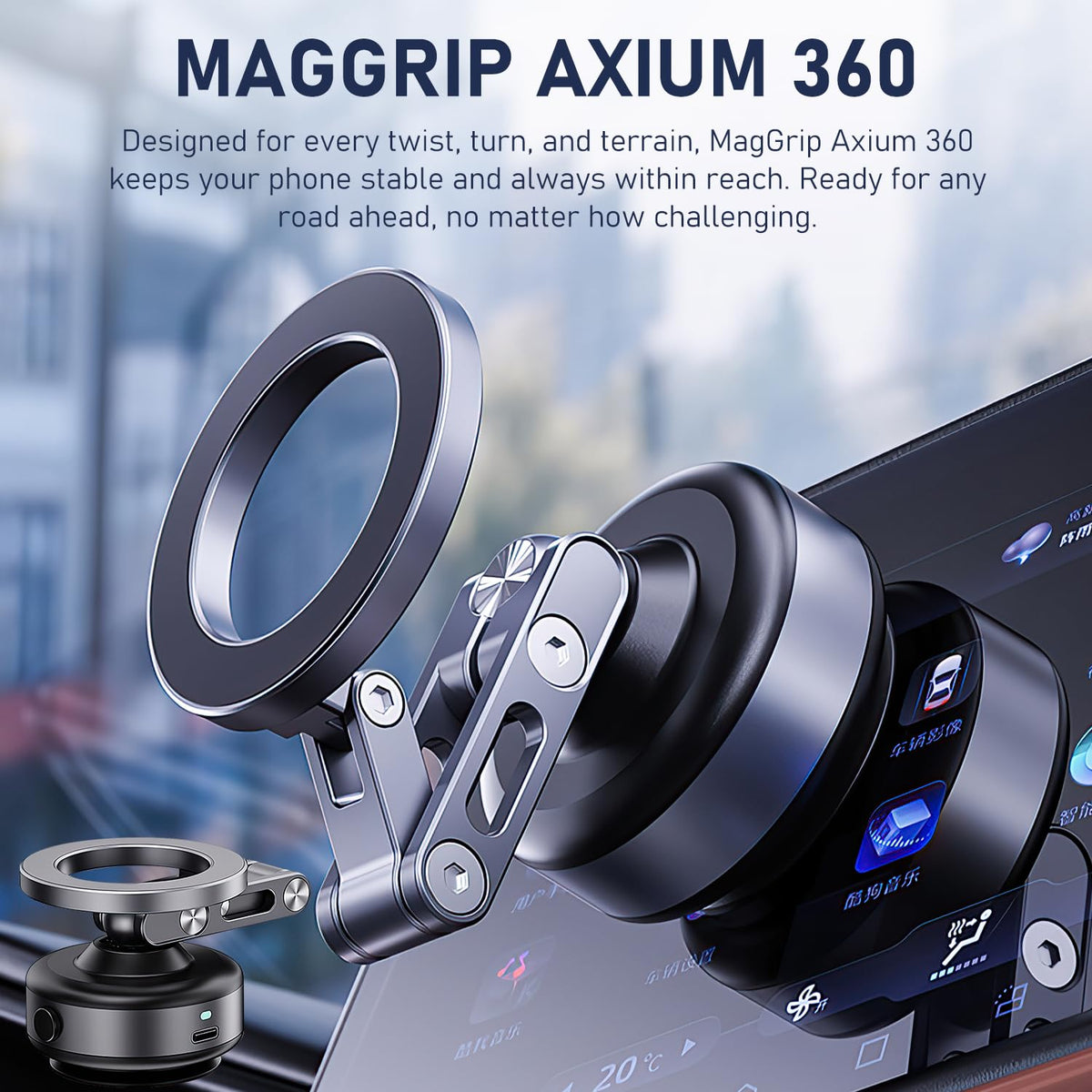 Yousheme Nixie Vacuum Magnetic Car Phone Mount,Nixie Ngo Pro 360 Adjus ...