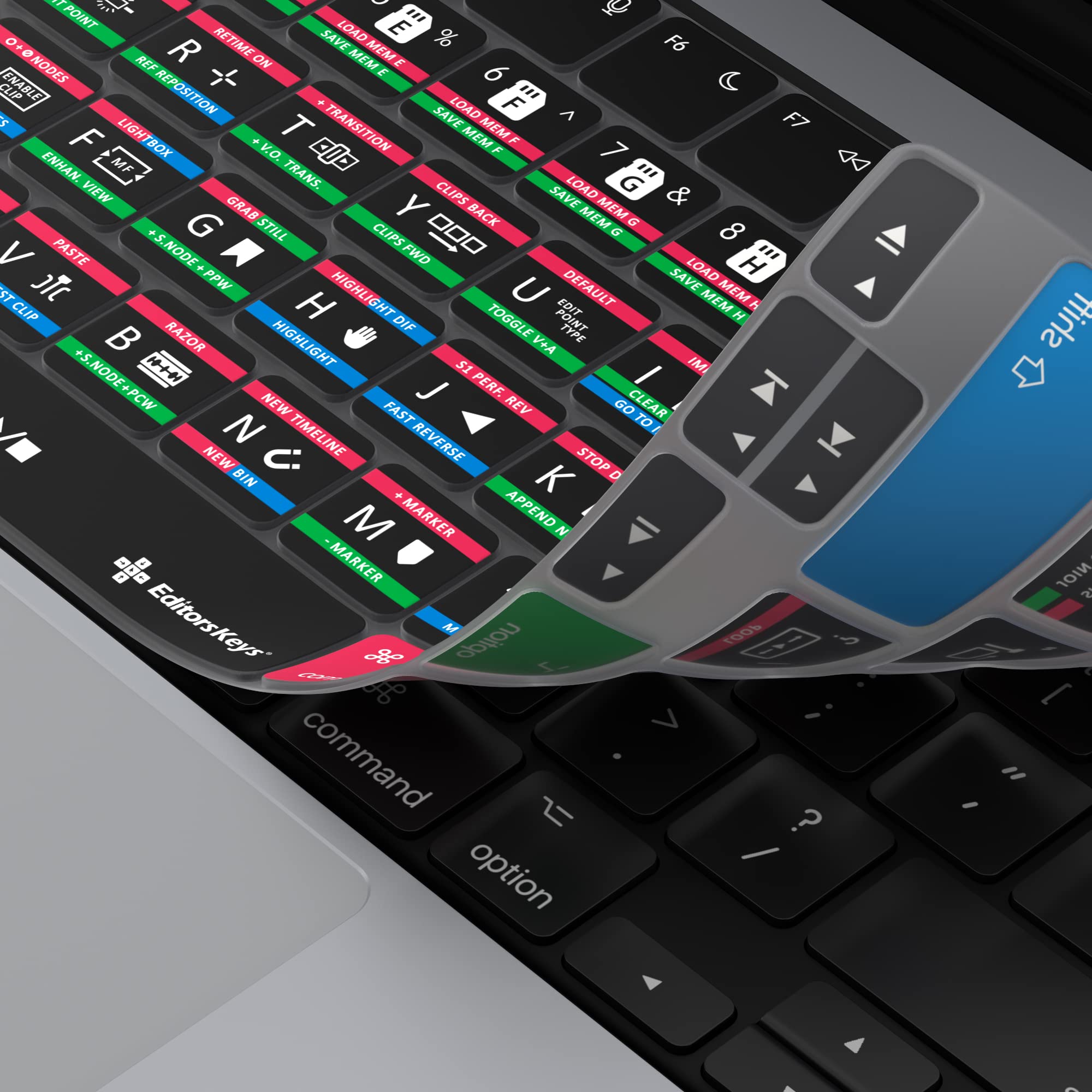 Editors Keys Cover Designed For Davinci Resolve Keyboard Cover 14'' & 16'' Macbook Pro 2021+ M1 M3 Chip   Genuine Editors Keys