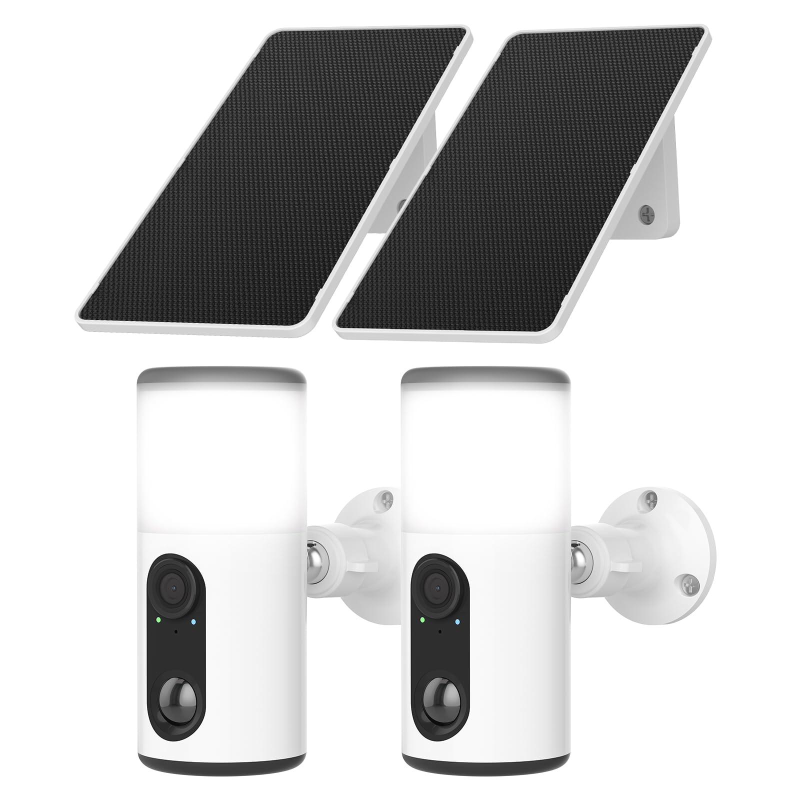 ANRAN Solar Security Cameras Wireless Outdoor with Light,2K Porch Floodlight Camera with Color Night Vision & AI Motion Detectio