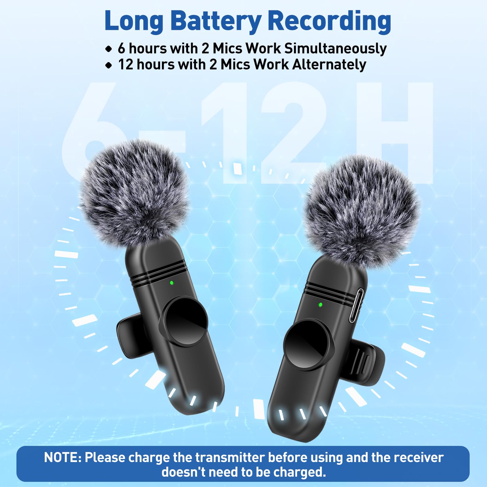 Vezqua Lapel Microphone For Iphone And Ipad,Clip On Microphone With Noise Reduction For Recording,Interviews,Live Streaming,Podc