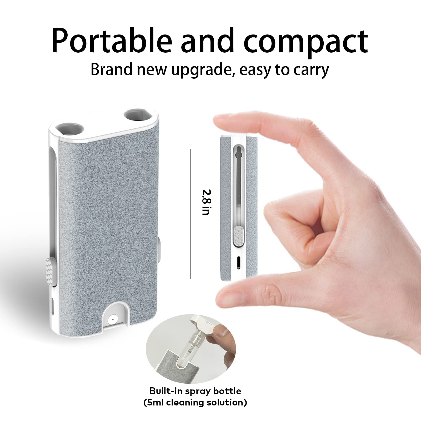 5 In 1 Electronic Cleaner Kit  Portable Cleaning Kit For Airpods/Earbuds/Phone/Camera/Watch/Laptop,With Cleaning Pen And Spray B