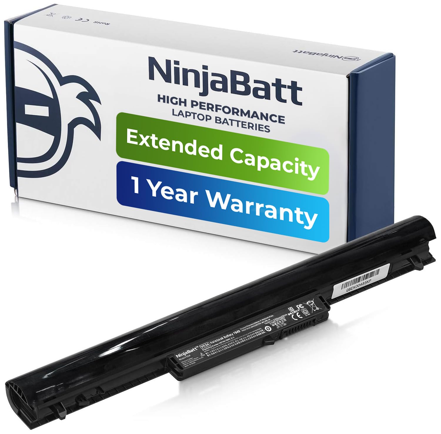Ninjabatt Battery For Hp 695192 001 Vk04 15 B142Dx 14 B109Wm Hstnn Yb4D 15 B129Wm 694864 851 14 C050Nr 15 B119Wm 14 B120Dx 15 B1