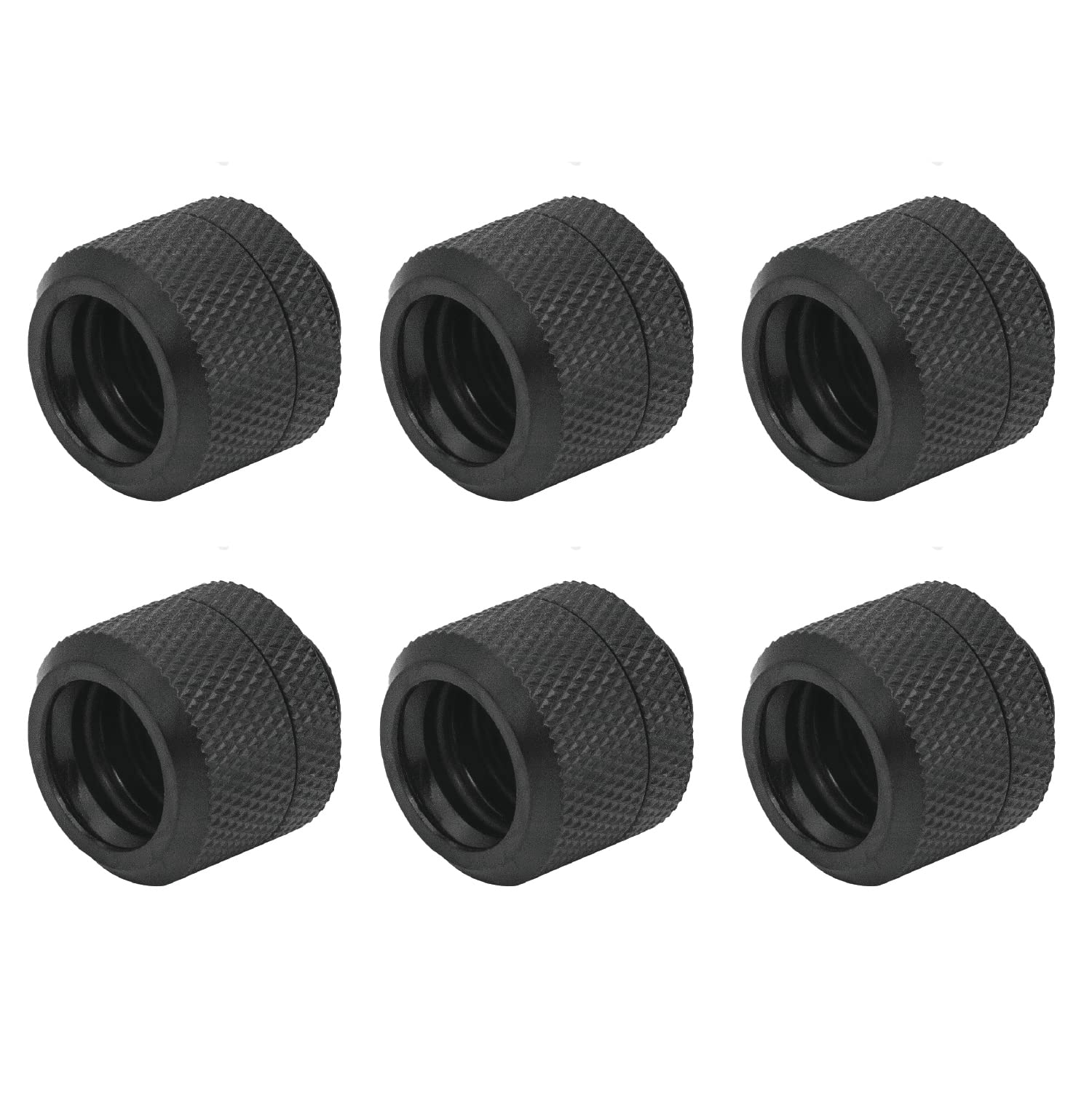 Dracaena 6 Pack G1/4'' Thread To 14Mm Outer Diameter, Hard Tubing Compression Fitting With High Body Design For Computer Water C