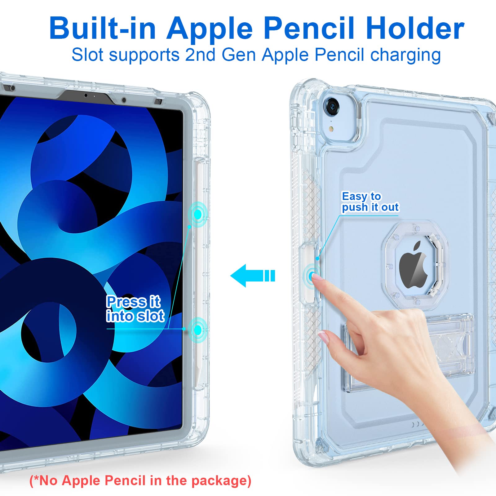 Zonefoker For Ipad Air 5Th Generation Case, Ipad Air 4 Case, Cute Ipad Air Case 4Th/5Th 10.9 Inch 2020/2022 With Pencil Holder/S