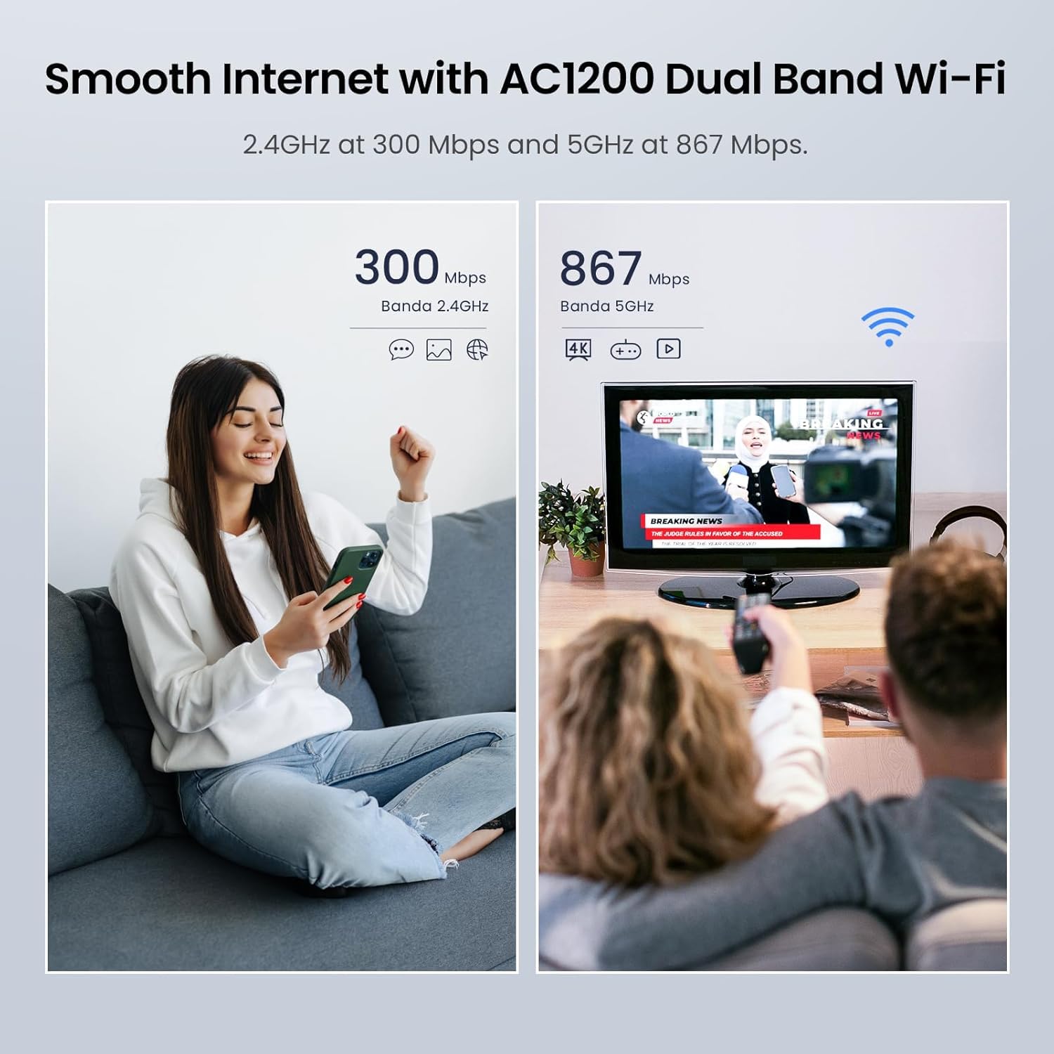 Tenda Ac1200 Dual Band Gigabit Smart Wifi Router, 5Ghz High Speed Wireless Internet Router, Mu Mimo, Beamforming, Long Range Cov