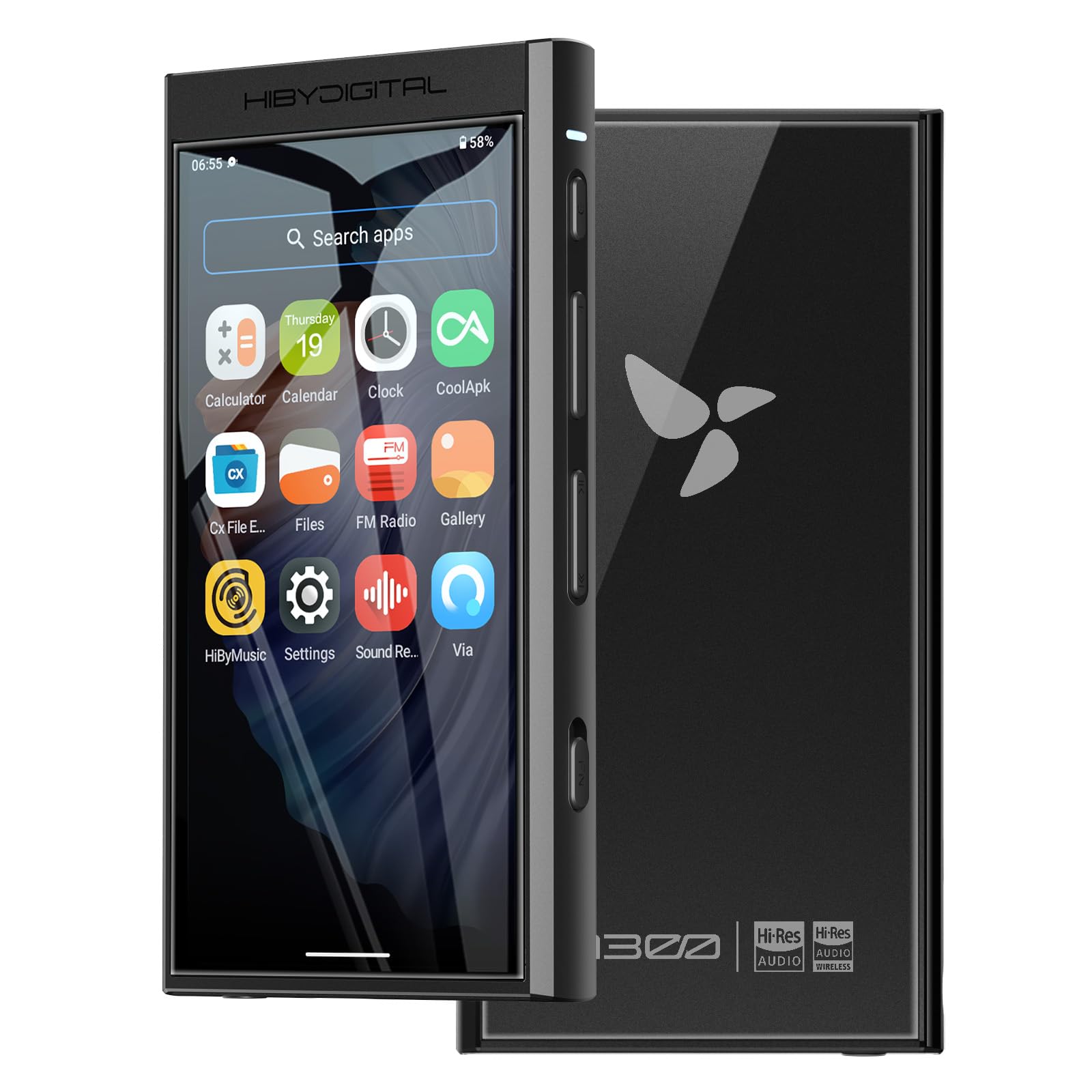 Hiby Digital M300 Music Player With Speaker Android 13 Os Sd665 Soc Bluetooth Wifi And Fm 1280X640 Resolution Ips Display Suppor