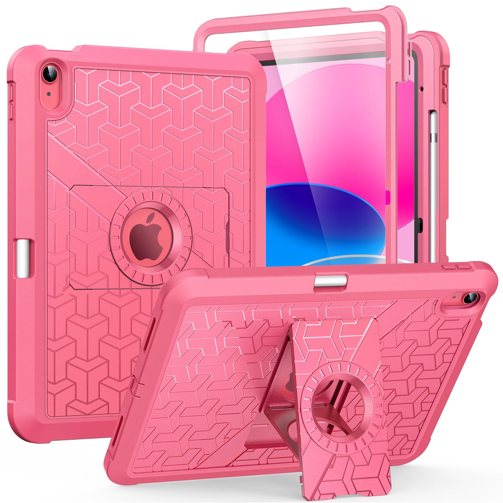 MoKo for iPad (A16) 11th/10th Generation Case 2025/2022, Heavy Duty Shockproof Dual Layer Full Body Protective Cover, Built-in S