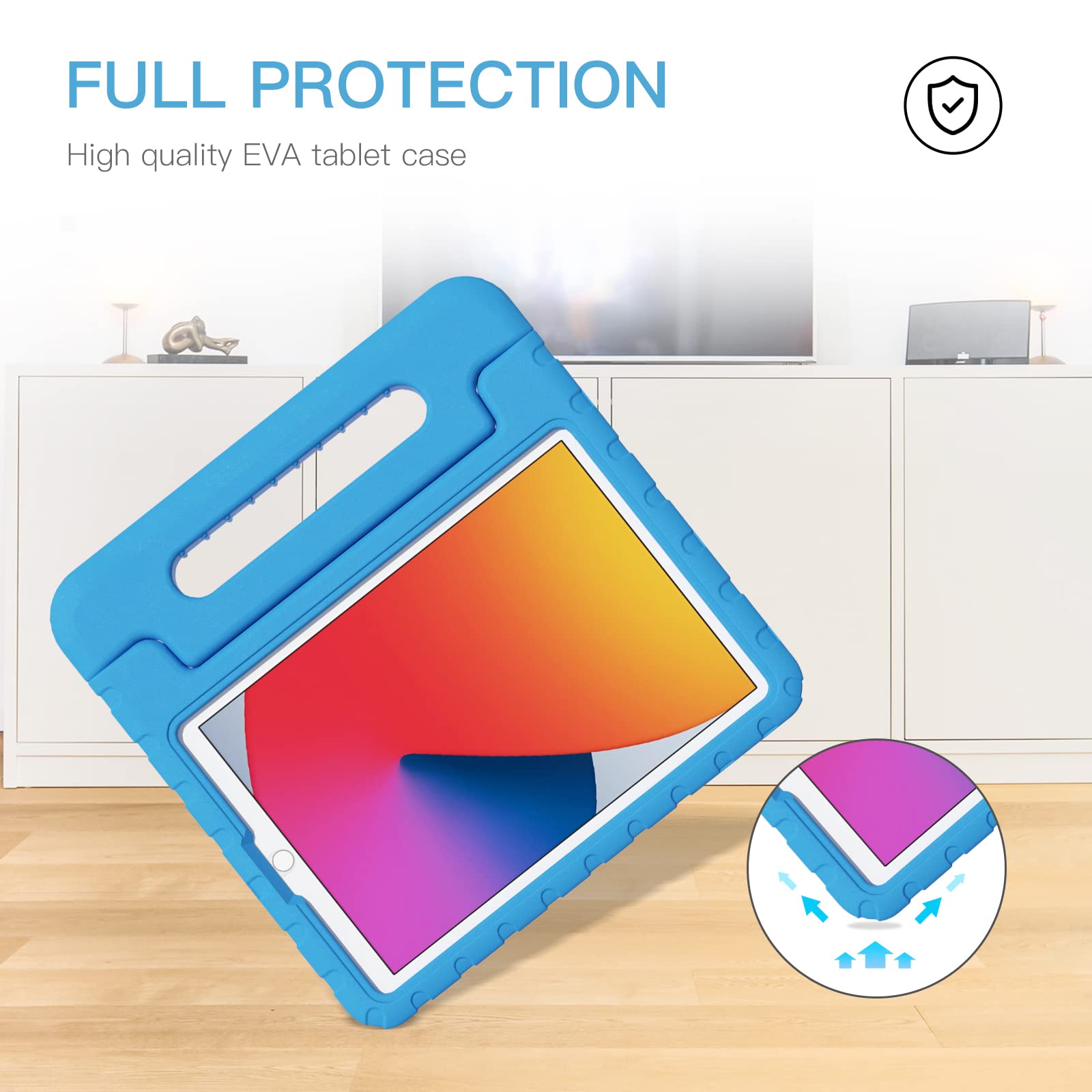 Bolete Kids Case For New Ipad 9Th Generation Case, Ipad 10.2 Case 2021/2020/2019, Ipad 8Th/7Th Generation Case, Shockproof Handl