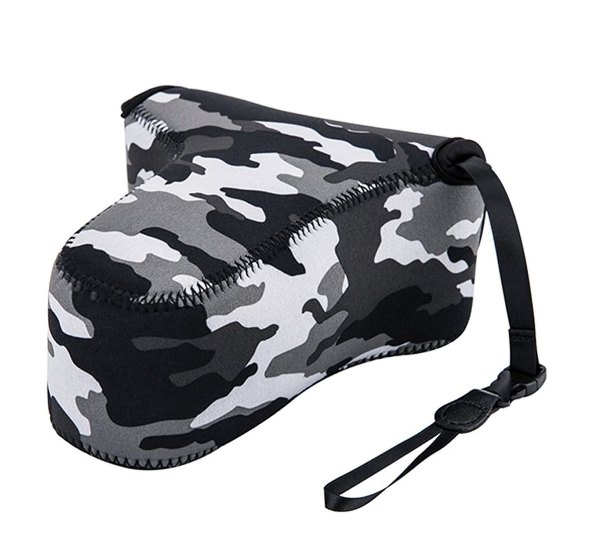JJC Camouflage Ultra Light Neoprene Camera Case, Compatible with Sony a6600 a6500 a6400 a6300 a6100 a6000 a5100 w/55-210mm Lens, Fuji X-T30 X-T20 X-T10 W/ 55-200mm Lens, Elastic, Water Resistant