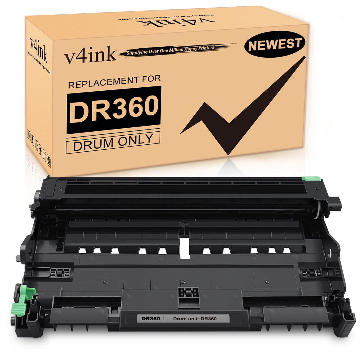 V4Ink Compatible Drum Replacement For Brother Dr360 (1 Pack) Work With Dcp7030 Dcp7040 Dcp7045 Hl2120 Hl2140 Hl2150 Hl2170 Mfc73