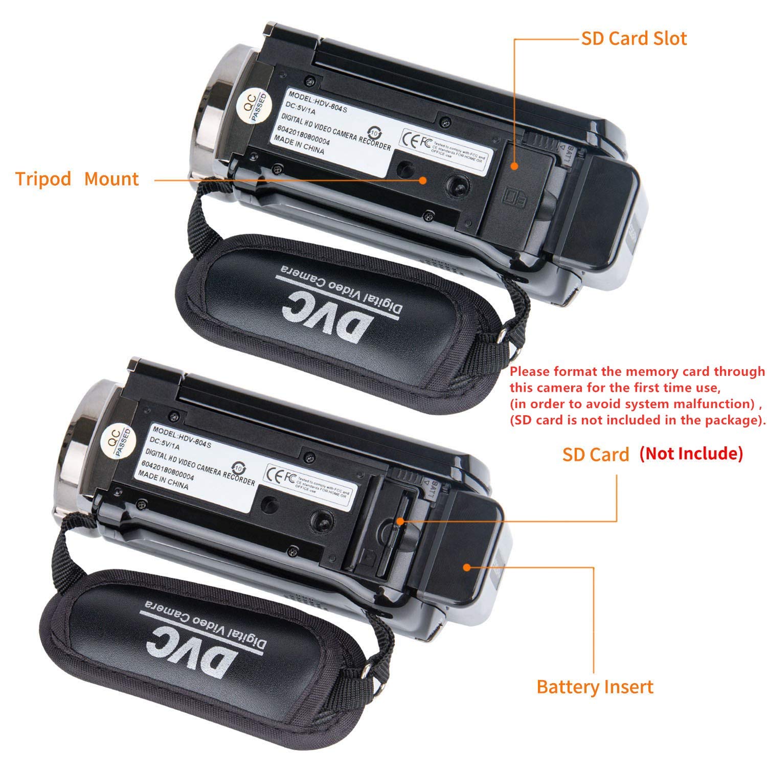 Kicteck Video Camera Camcorder Digital Camera Recorder Full Hd 1080P 15Fps 24Mp 3.0 Inch 270 Degree Rotation Lcd 16X Zoom Camcor