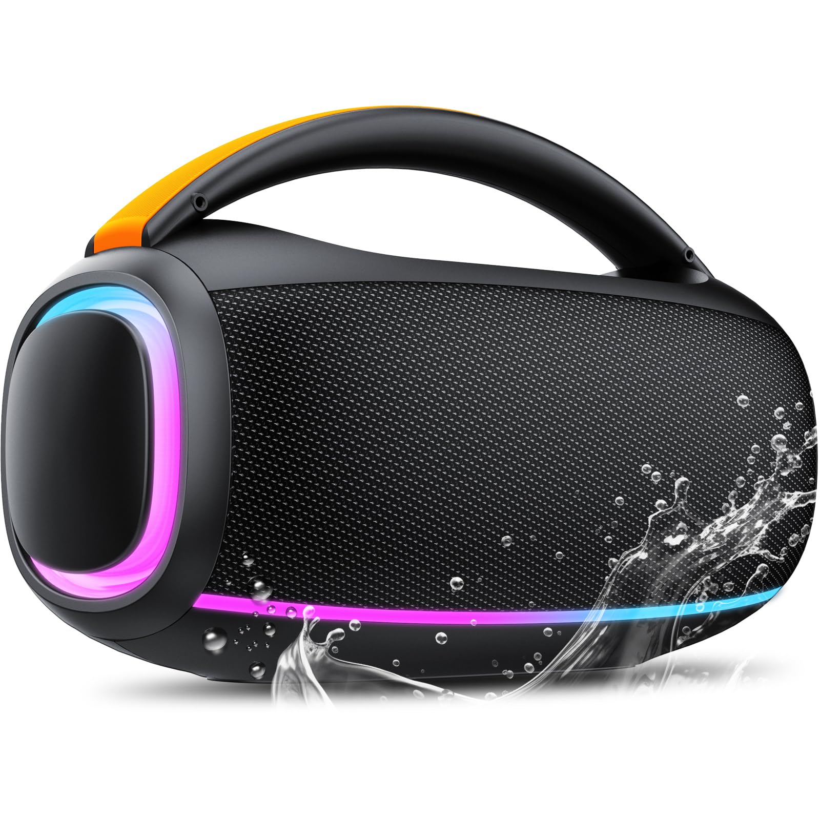 Ajblg Speakers Bluetooth Wireless: 80w Loud Speaker with Bass, 30H Playtime, IPX7 Waterproof, Bluetooth Speakers Outdoor for Wor
