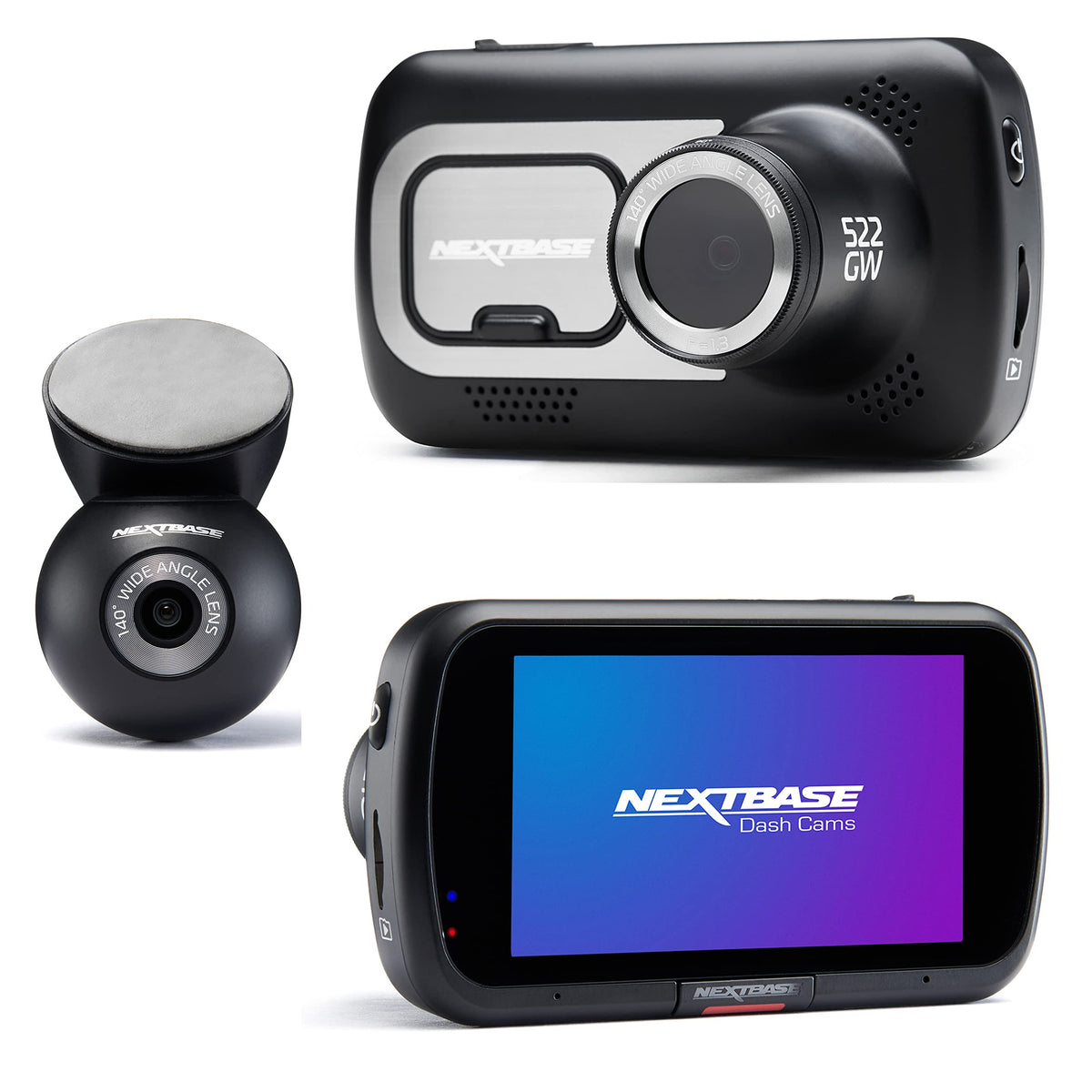 Nextbase 522Gw Dash Cam Front And Rear Camera Small With App- 1440P/30Fps Quad Hd With Wi-Fi Bluetooth 10Hz Gps- Built-In Alexa-