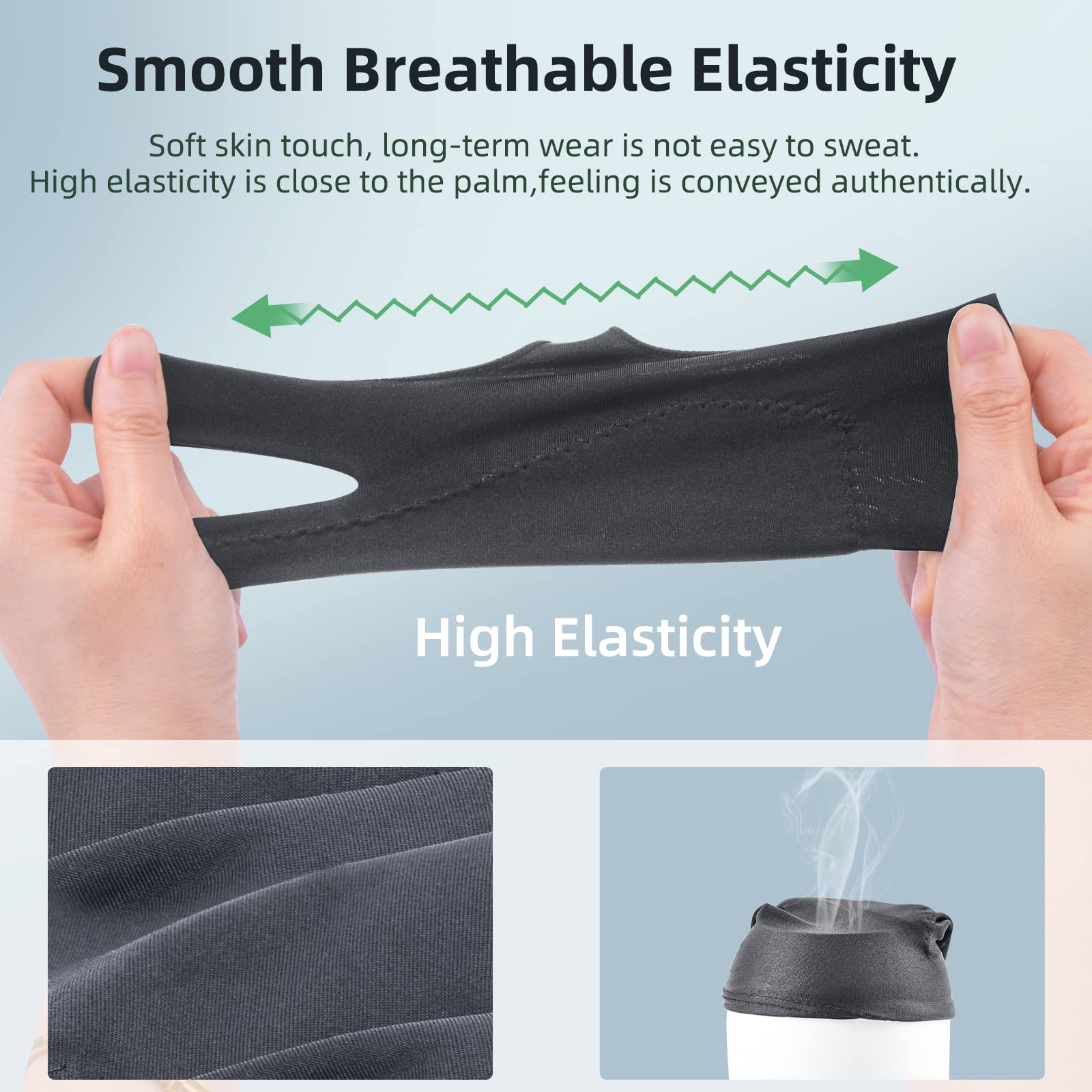 Artist Drawing Glove 3 Layer Palm Rejection [2 Pack Black] Right Left Hand Digital Art Graphic Tablet Ipad Gloves Two Finger Smo