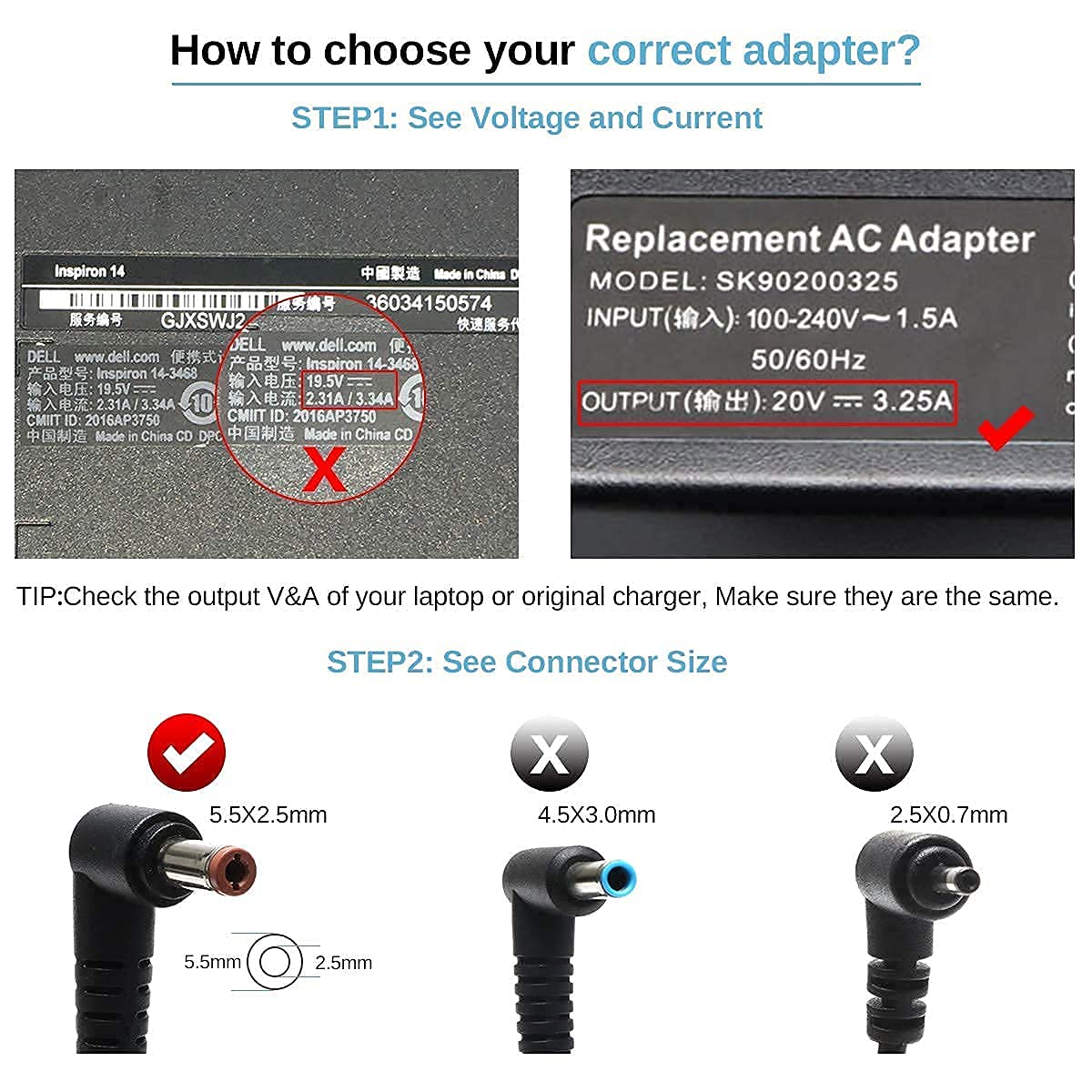 20V 3.25A 65W Laptop Charger Ac Adapter Power Supply Cord For Lenovo G570 B570 B575 G575 B470 Ideapad N580 N585 Z580 Z585 N586 P