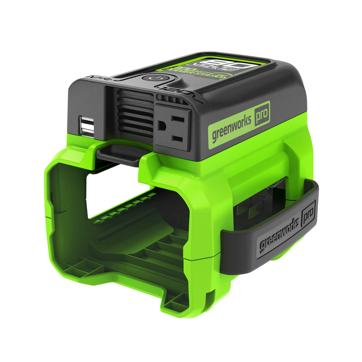 Greenworks Pro 80V (300 Watt) Power Inverter, 120V Ac, For Charging Small Electronics, Smart Phones, Tablets, Small Televisions,