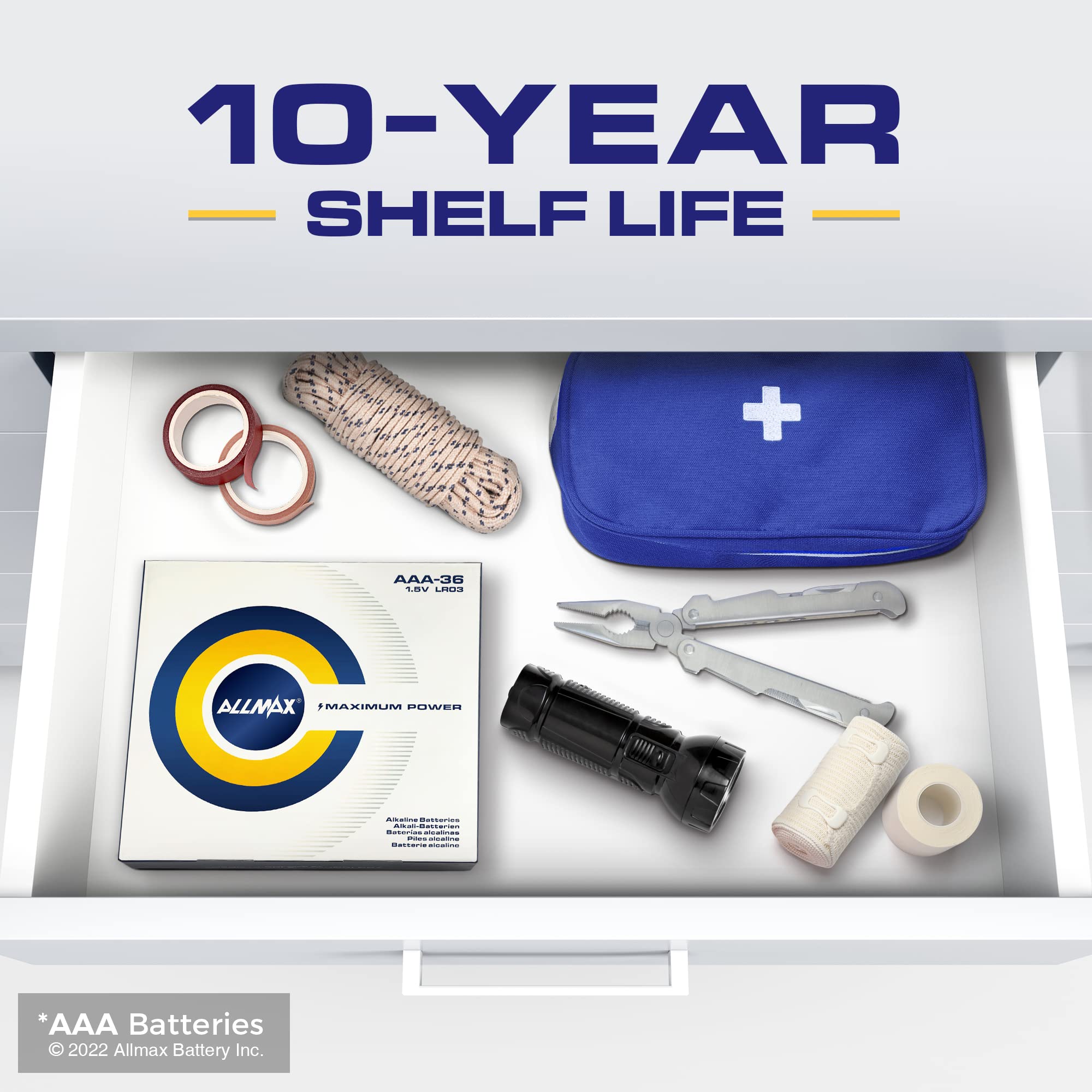 Allmax Aaa Maximum Power Alkaline Triple A Batteries (36 Count) - Ultra Long-Lasting, Leakproof Design, 10-Year Shelf Life, Maxi