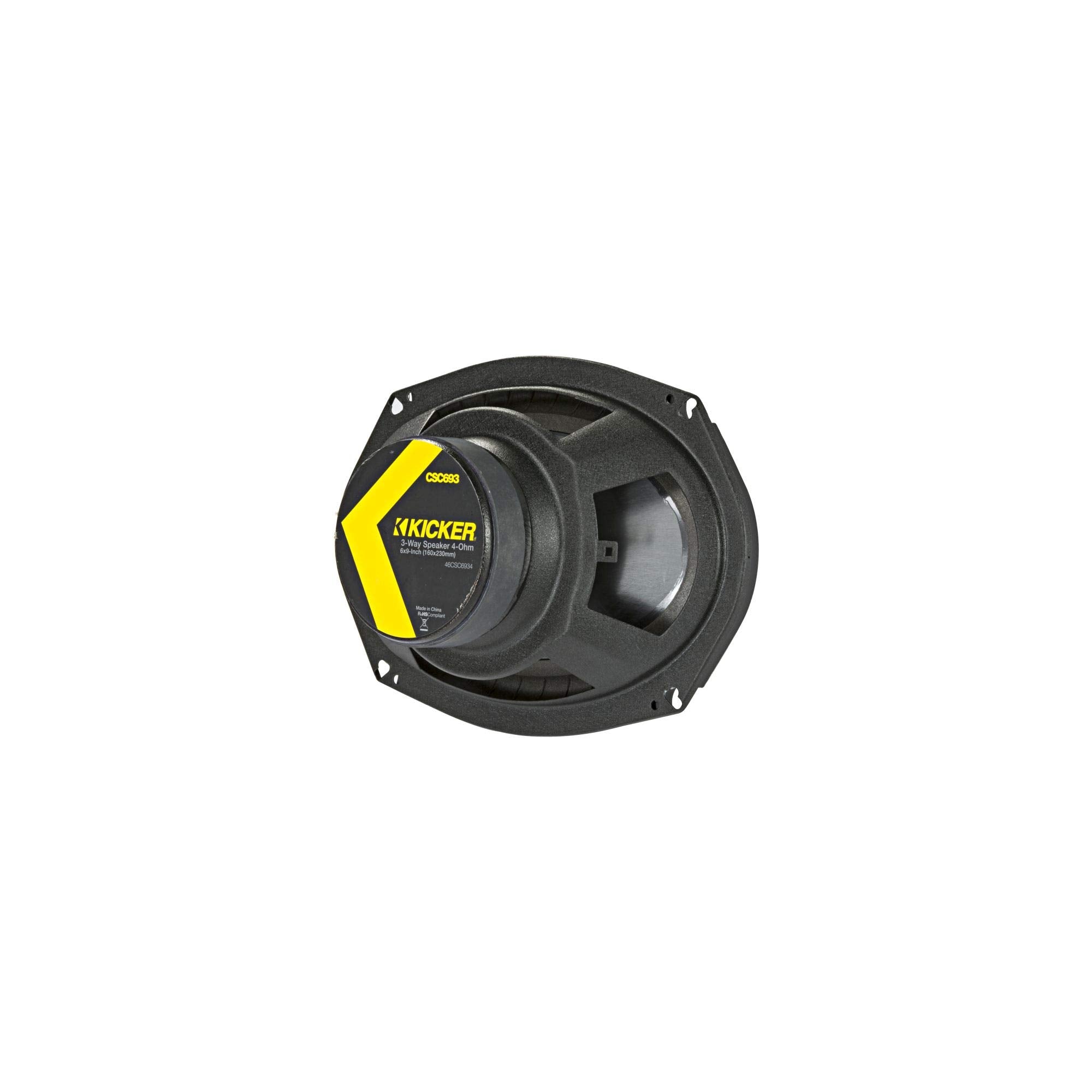 Kicker Cs Series 150 Watt 6 X 9 Inch Car Audio Coaxial Speaker Pair, Black