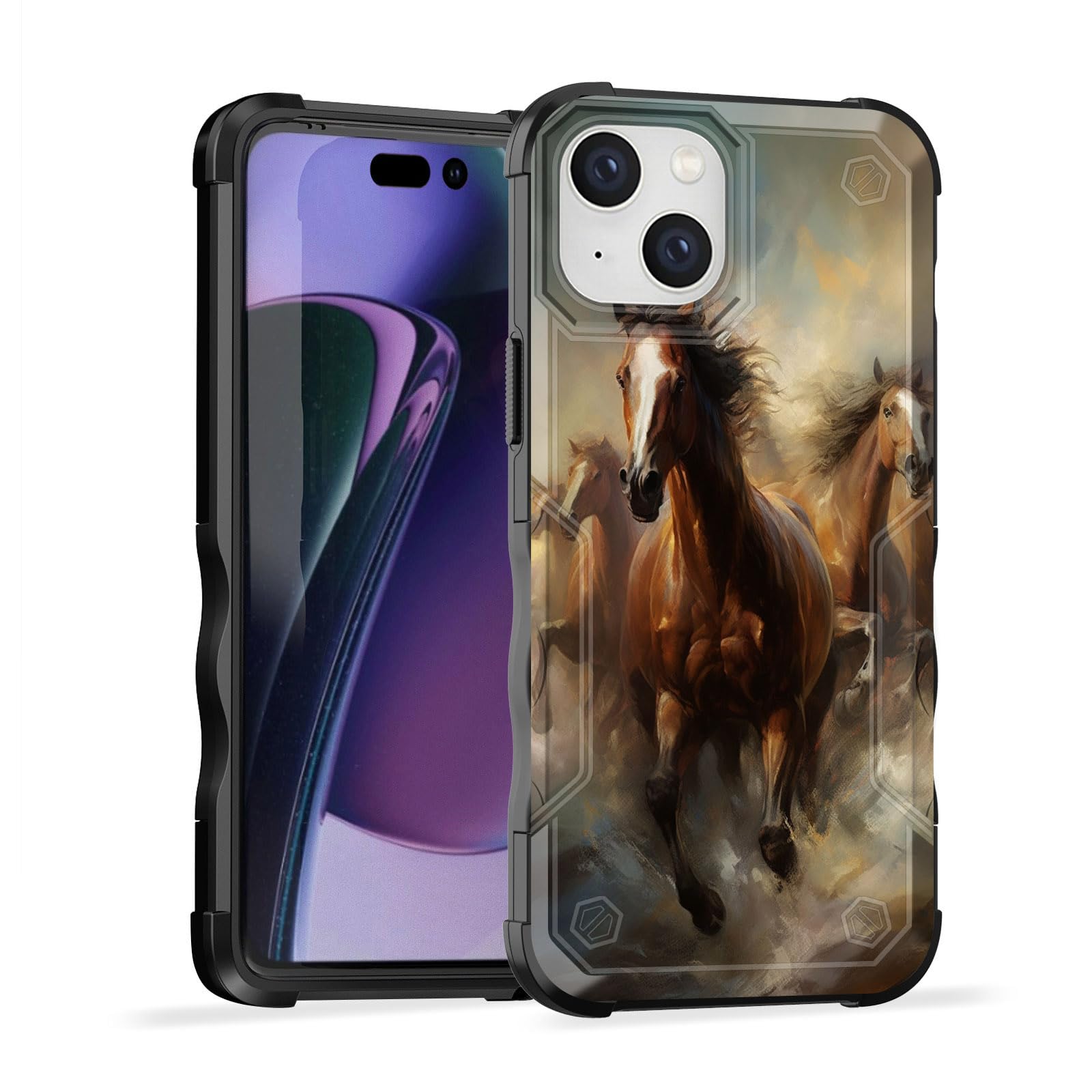 Efgwsder For Iphone 15 Case,[Dual Layer][10 Ft Military Grade Drop Protection] [Non-Slip] Heavy Duty Shockproof Case For Iphone 