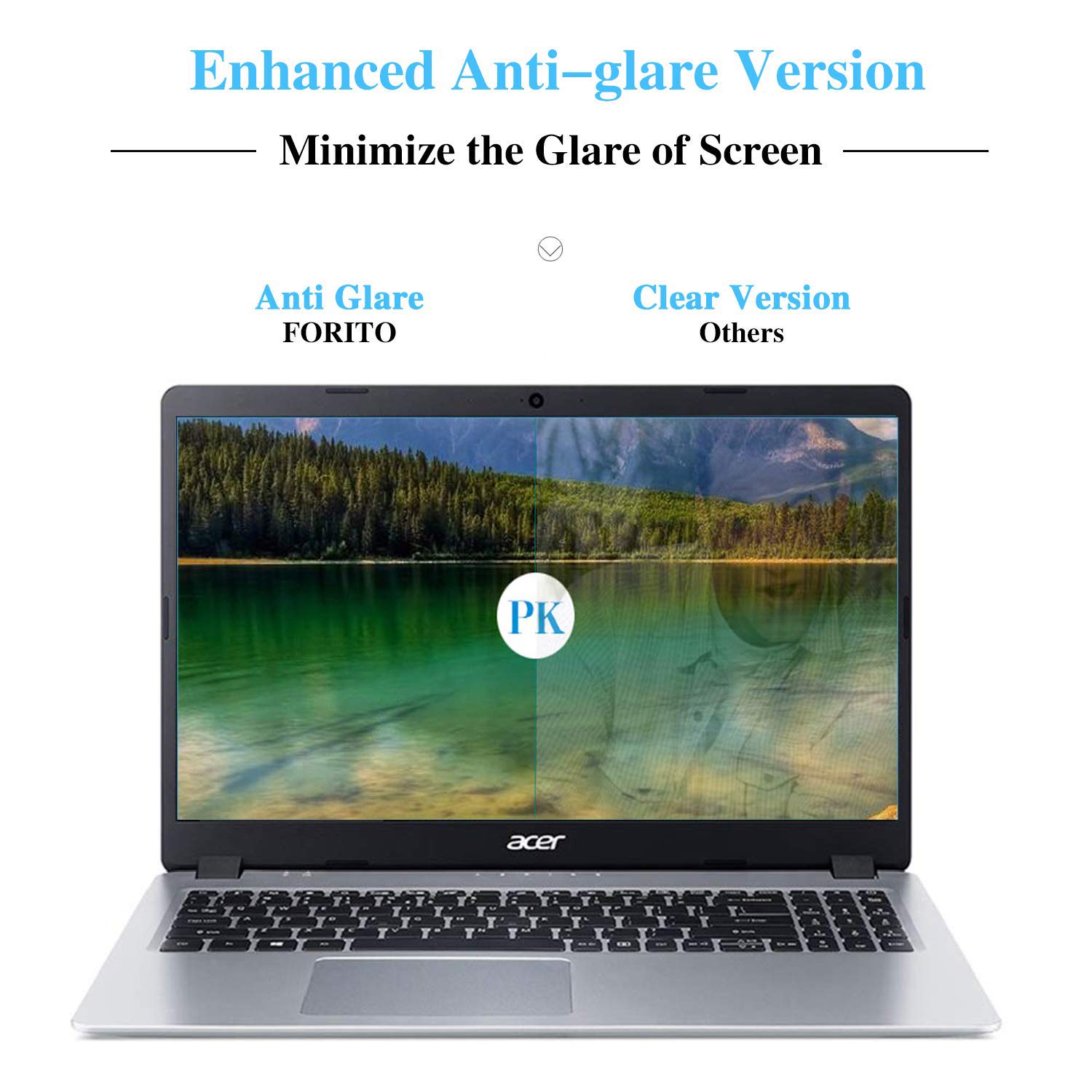 F Forito 2 Pack 15.6 Inch Laptop Anti Glare(Matte) Screen Protector Cover For All 15.6 Inch 16:9 Aspect Ratio Screen Laptop, Scr