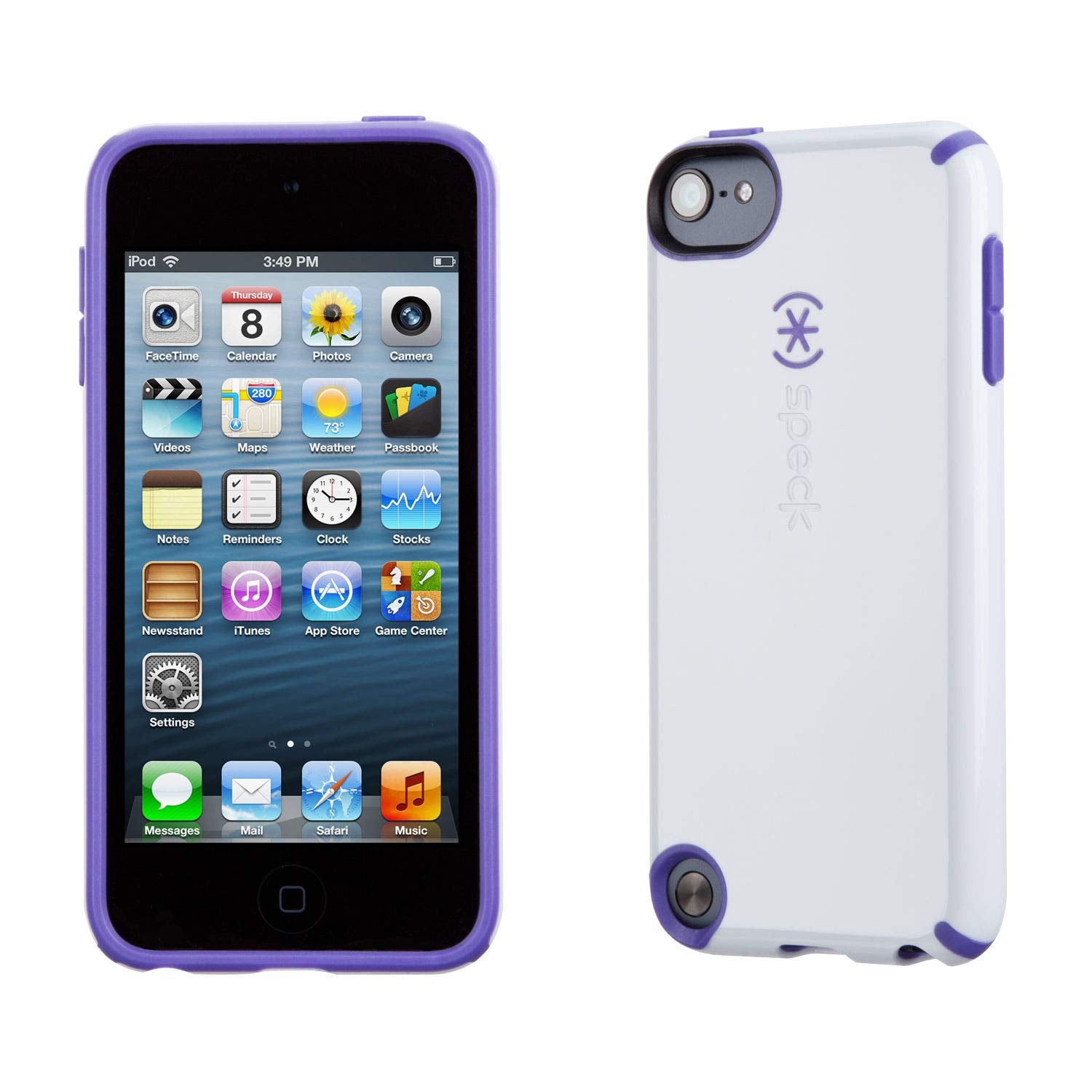 Speck Products Glossy Candyshell Case For Ipod Touch 5 (White/Grape Purple)