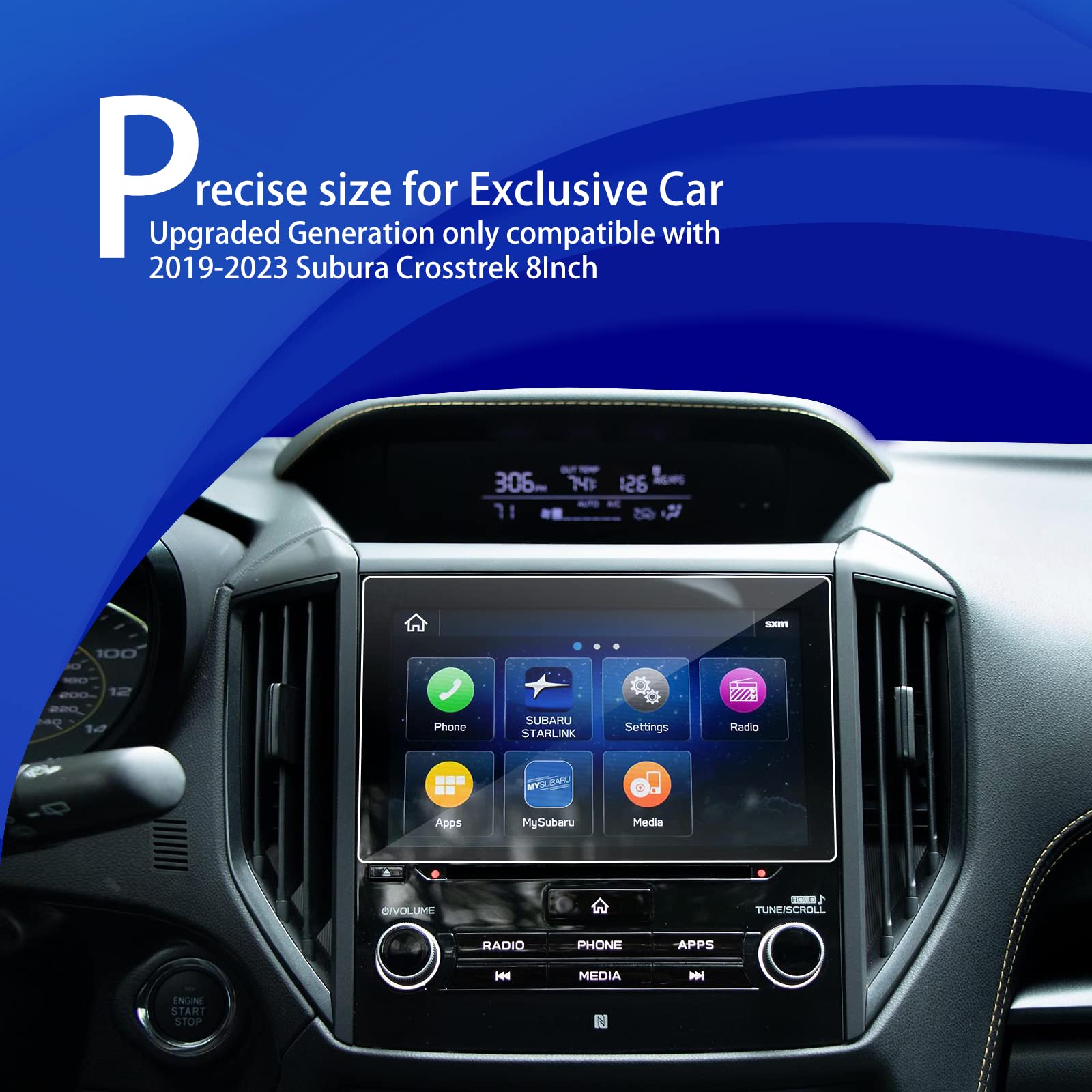 2022 Subaru Crosstrek Screen Protector For Subura Crosstrek 2019 2023 8Inch Accessories Touchscreen Navigation Display Infotainm