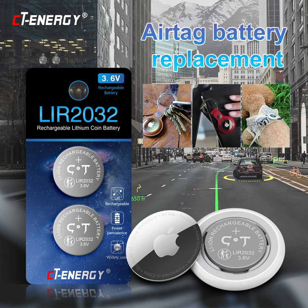 Usb Li Ion Coin Button Cells Charger With 2Pcs Of Rechargeable 2032 Battery Widely Charge Lir2032,Lir2016 And Lir2025