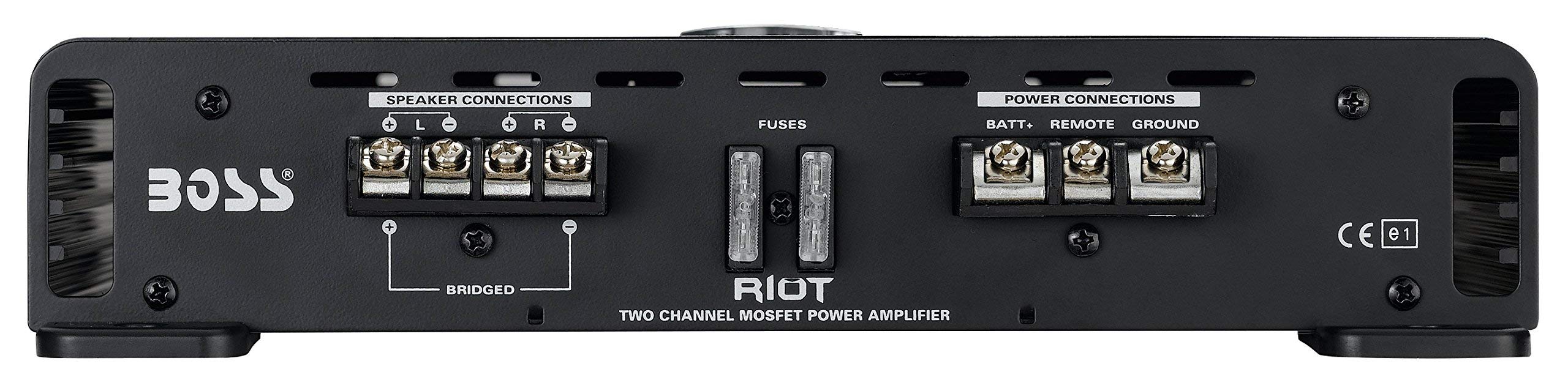 BOSS Audio Systems R6002 Riot Series 1200W 2-Channel Class A/B Car Audio Stereo Amplifier Black