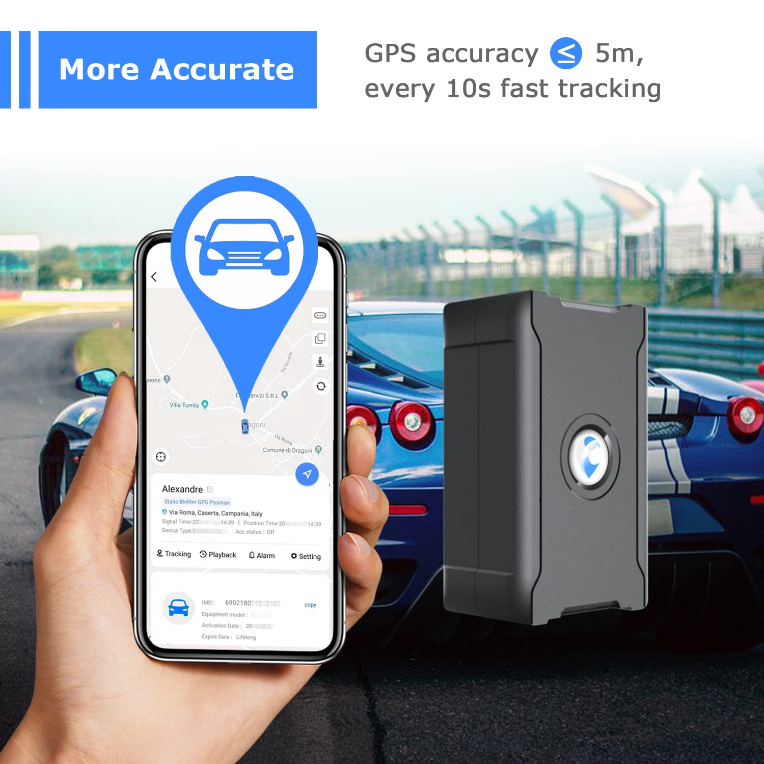 Wanwaytech 4G Gps Tracker, Car Trackers, Gps Tracker For Vehicle, 6000Mah Rechargeable Battery, Gps Tracking Device Monthly Char