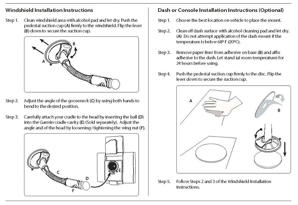 Arkon Gps Car Mount For Garmin Nuvi 40 50 200 2013 24X5 25X5 Series Gps Windshield Suction Mount With Flexible Gooseneck